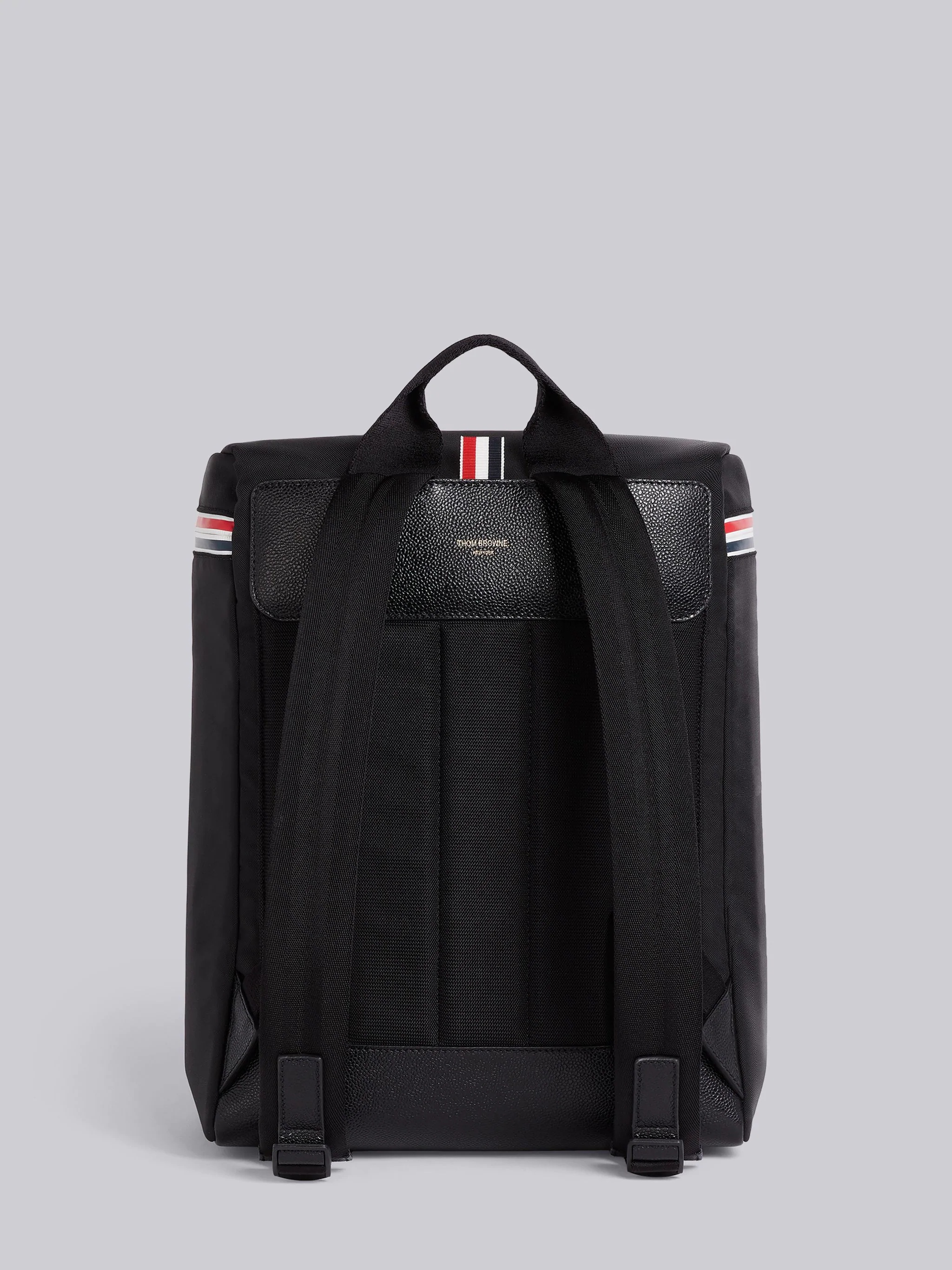 Black Nylon Tricolor Zipper Backpack - 2