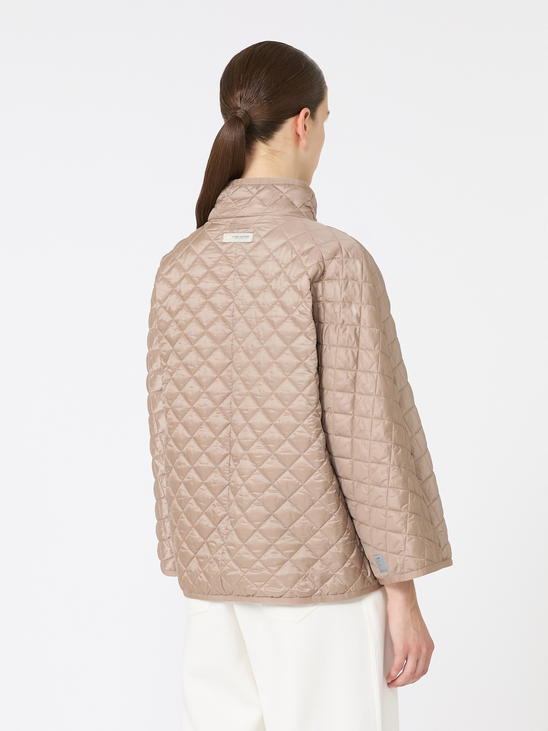 DELFINA Reversible padded cape in water-repellent canvas - 4