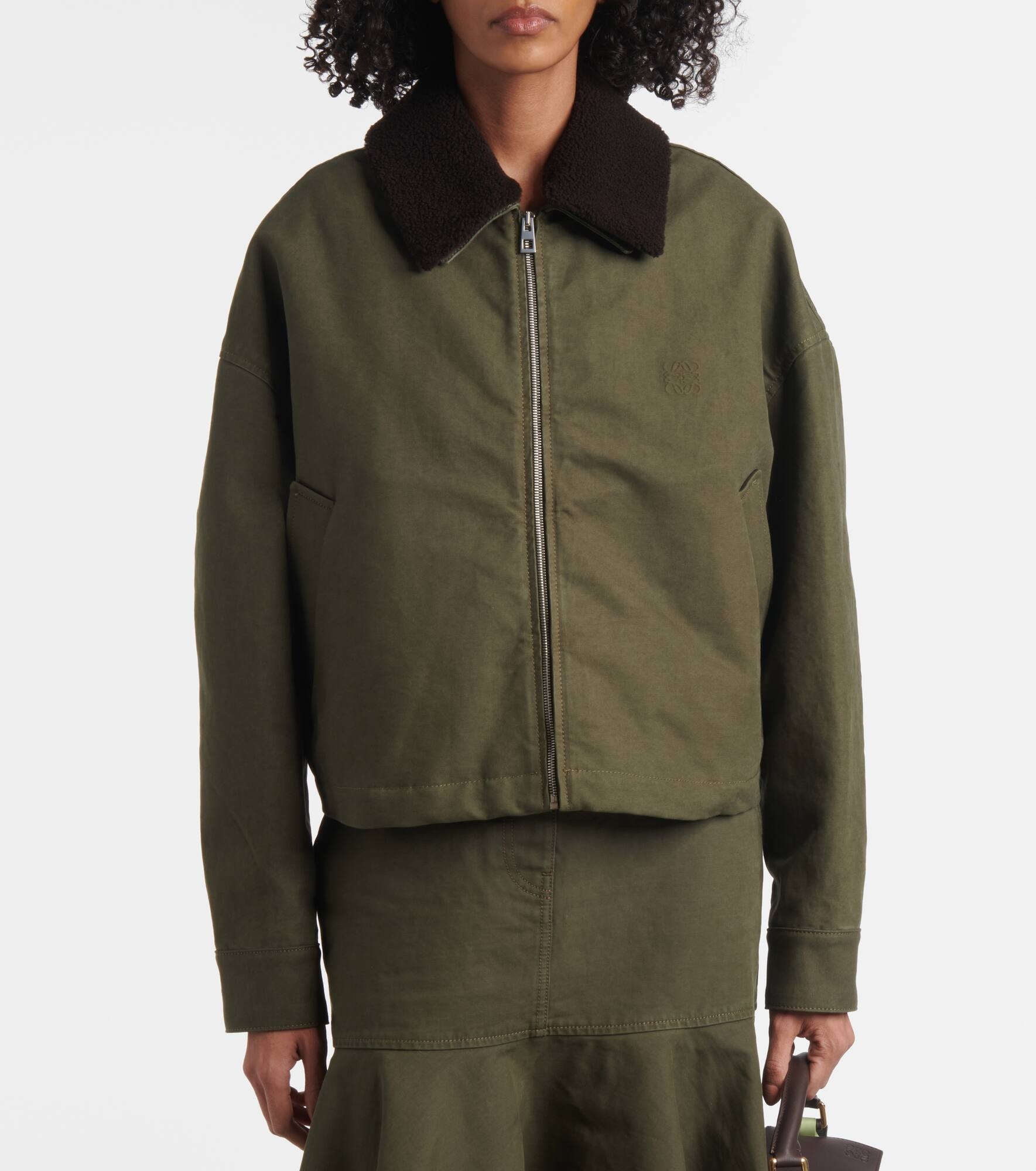 Shearling-trimmed cotton twill blouson - 6