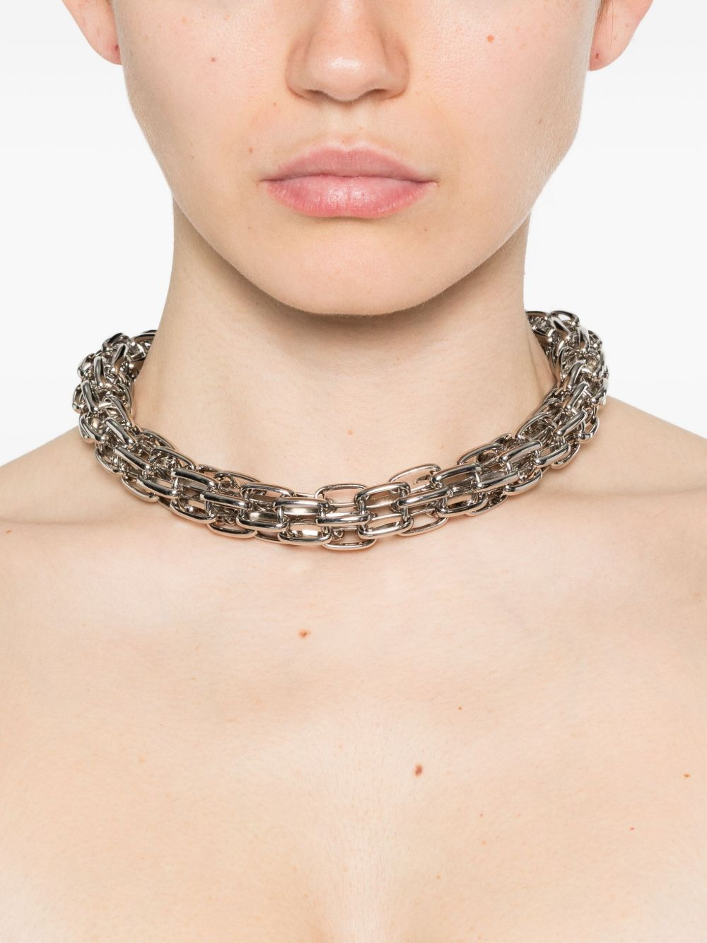 chain-link ribbon necklace - 2