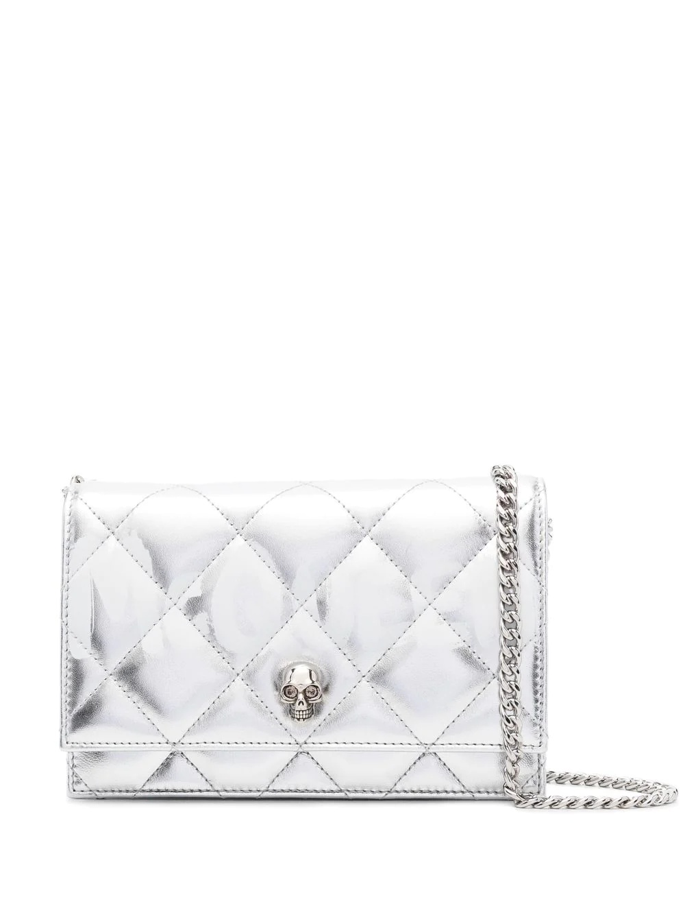 Skull quilted crossbody bag - 1