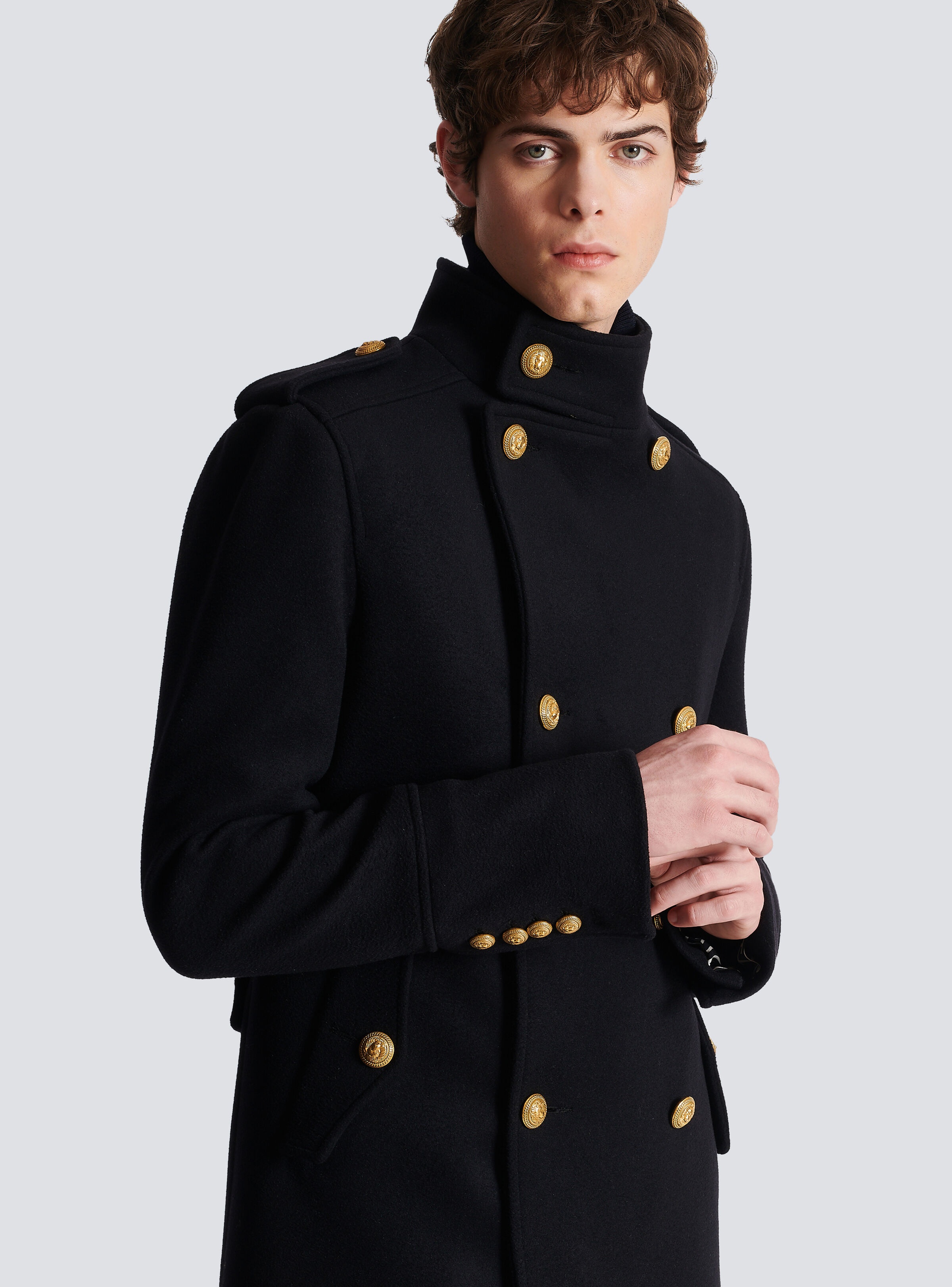 Short military-style coat - 7