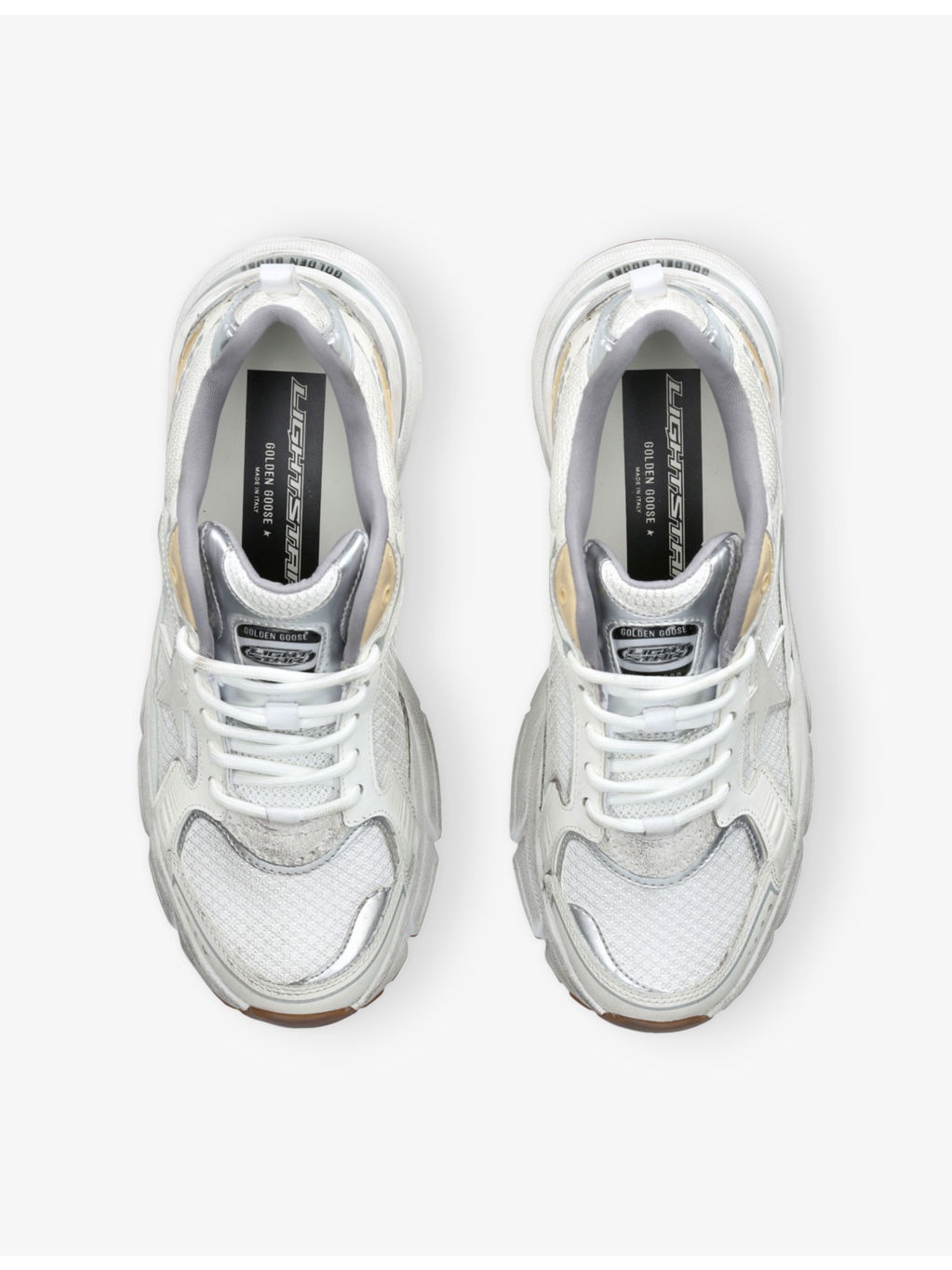 Lightstar 10272 Low-Top Leather and Mesh Trainers - 2