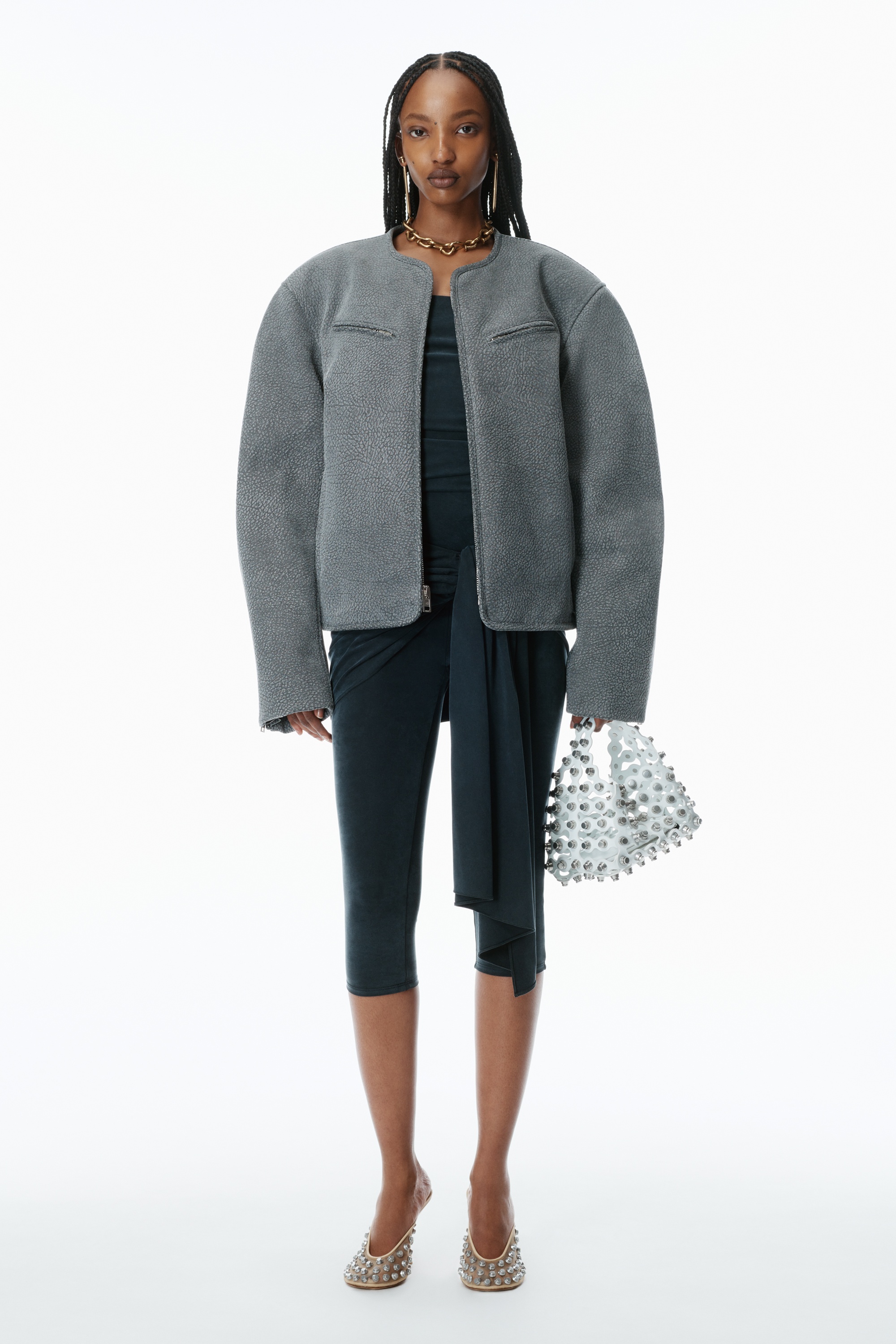 Oversized Boxy Moto Jacket - 2
