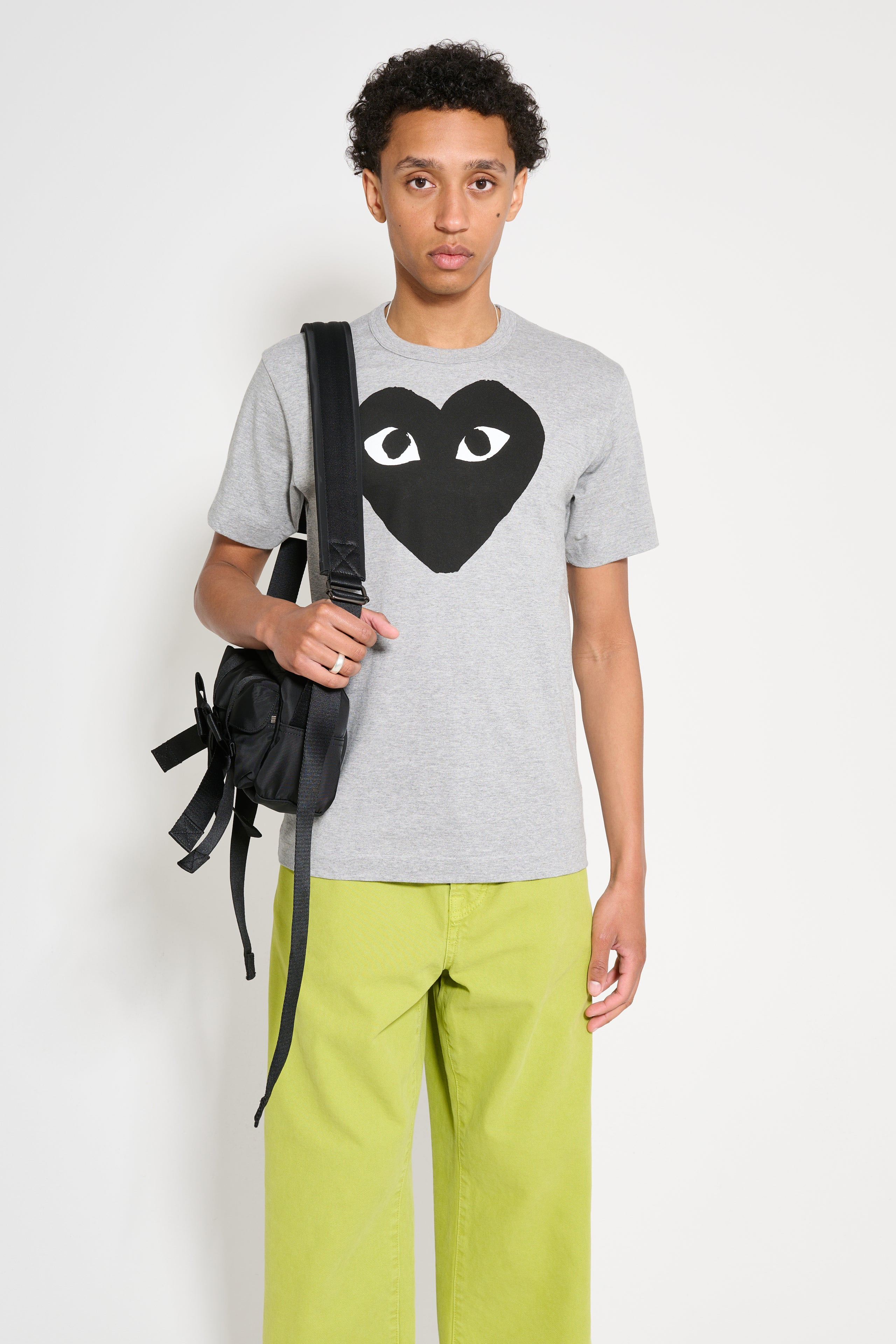 COMME DES GARÇONS PLAY BIG HEART T-SHIRT GREY - 1