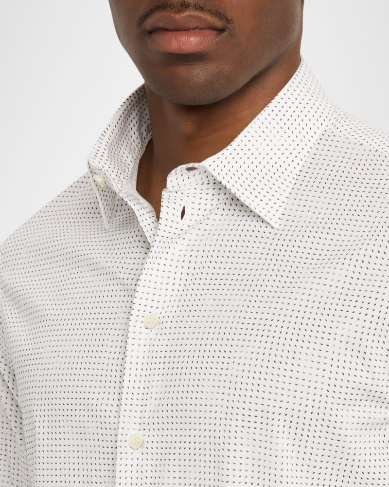 Men's Cotton Micro-Pattern Sport Shirt 5