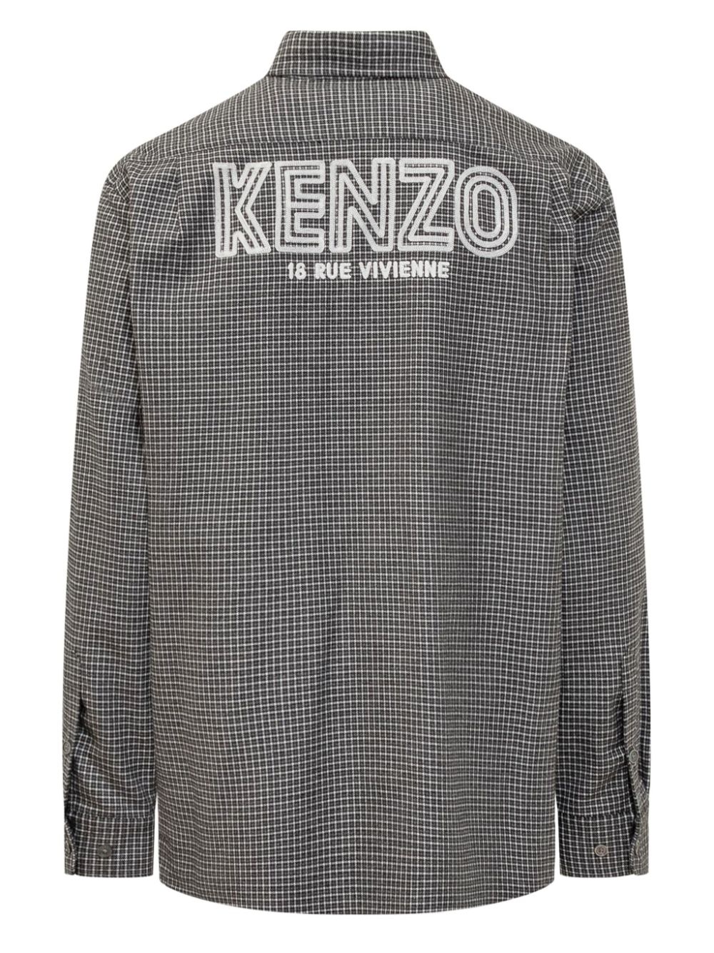 logo-embroidered cotton shirt - 2