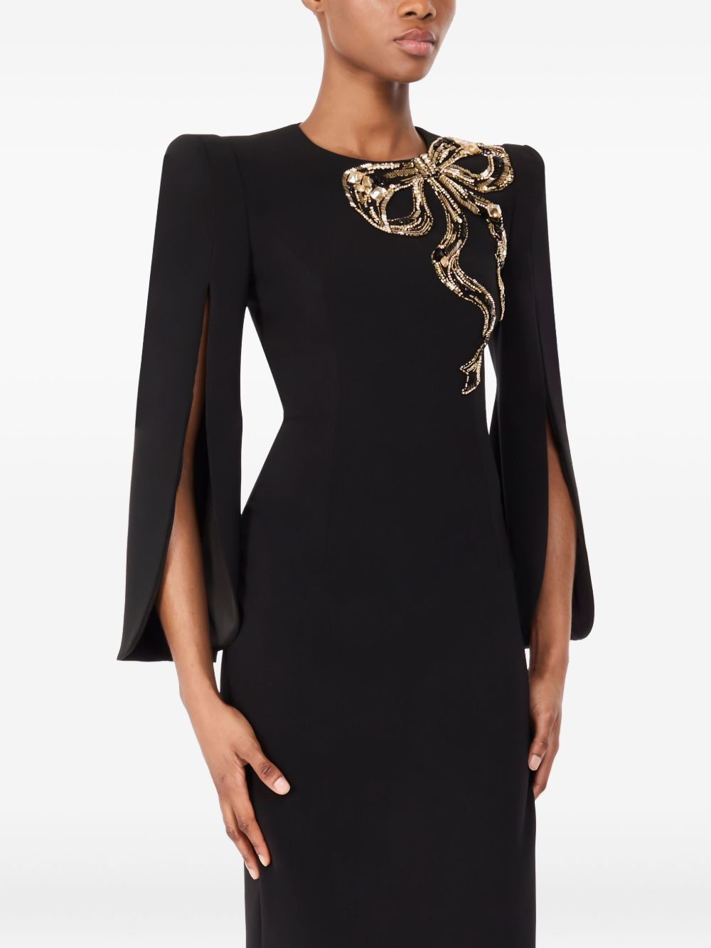 Love Bow split-sleeve midi dress - 2
