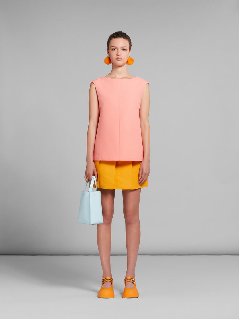 MUSEO MINI BAG IN LIGHT BLUE LEATHER - 2
