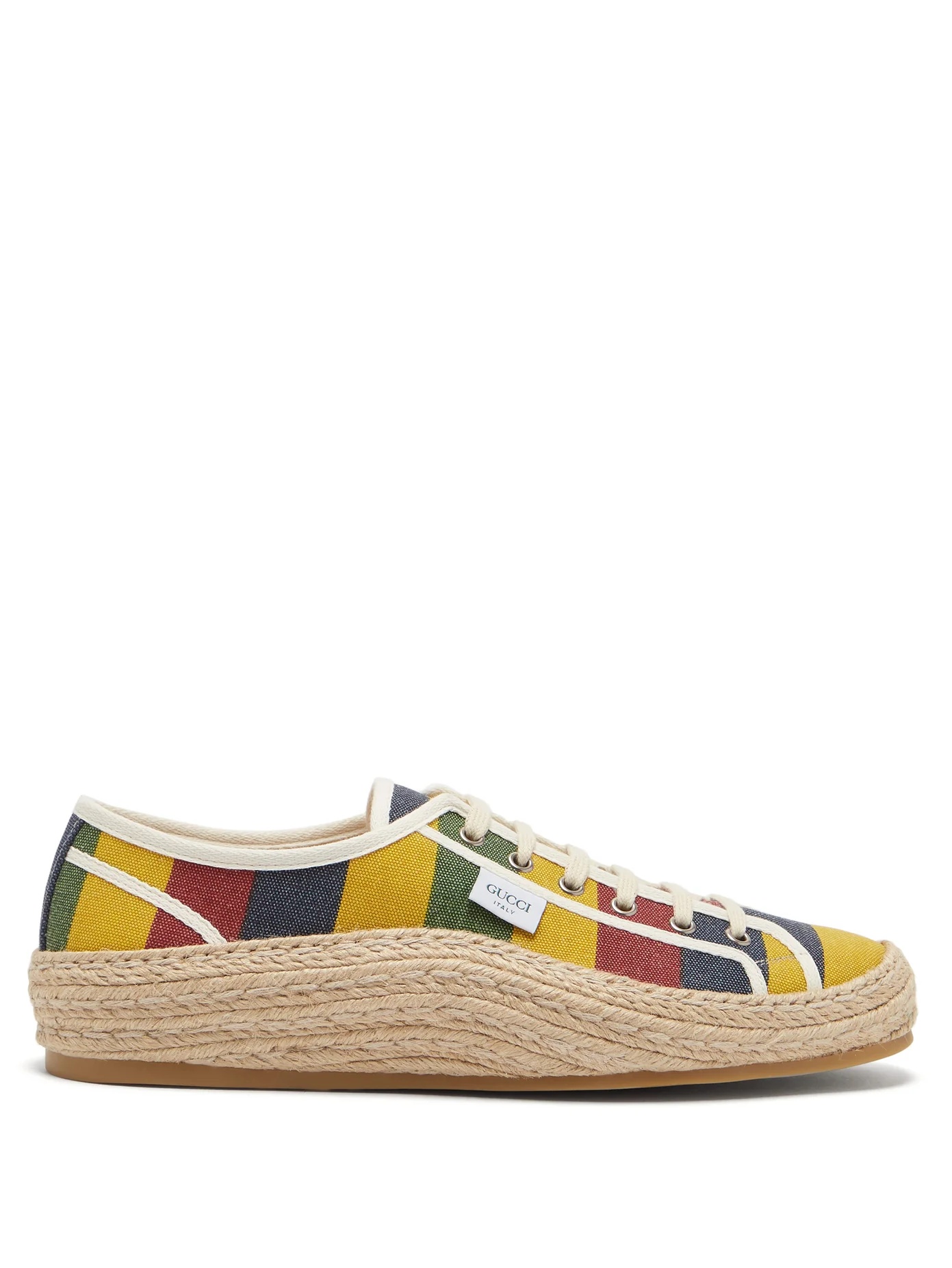 Baiadera-striped canvas espadrille trainers - 1