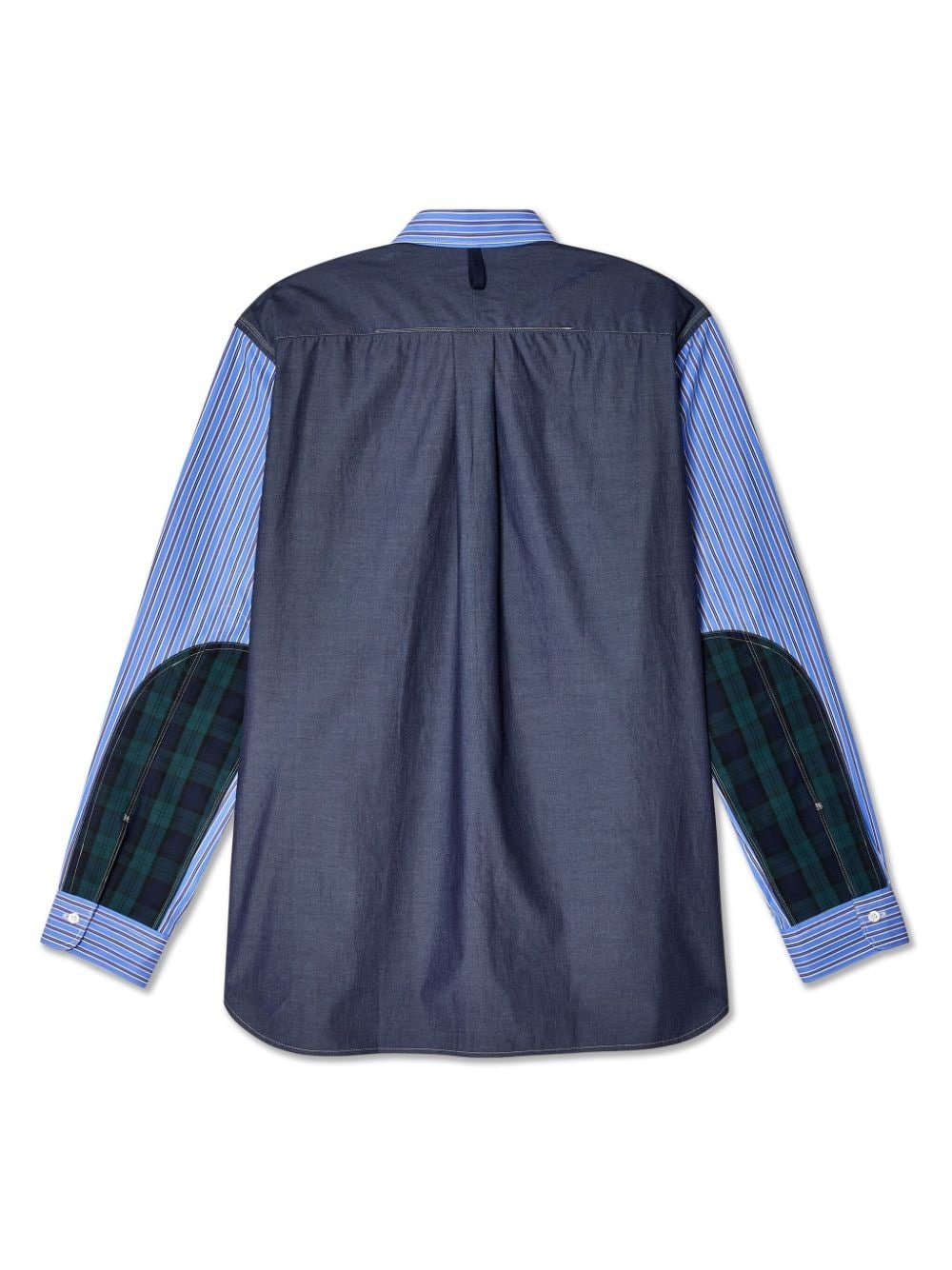 patchwork striped cotton shirt - 2