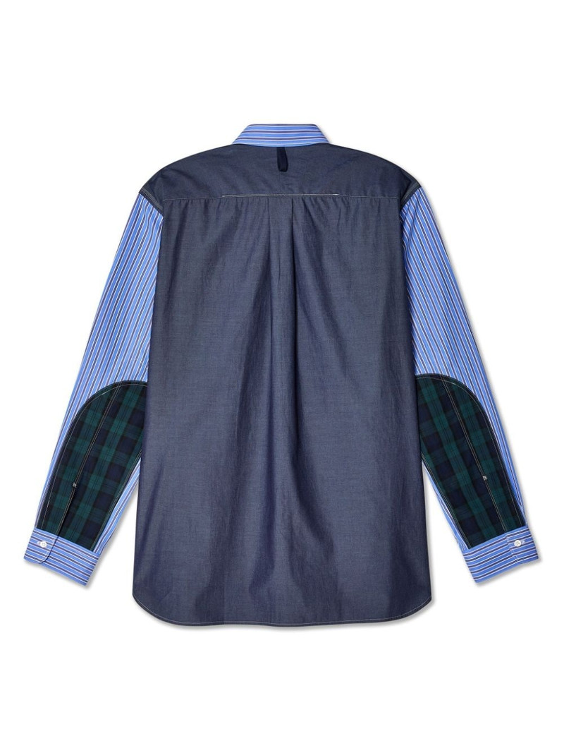 Junya Watanabe MAN patchwork striped cotton shirt outlook