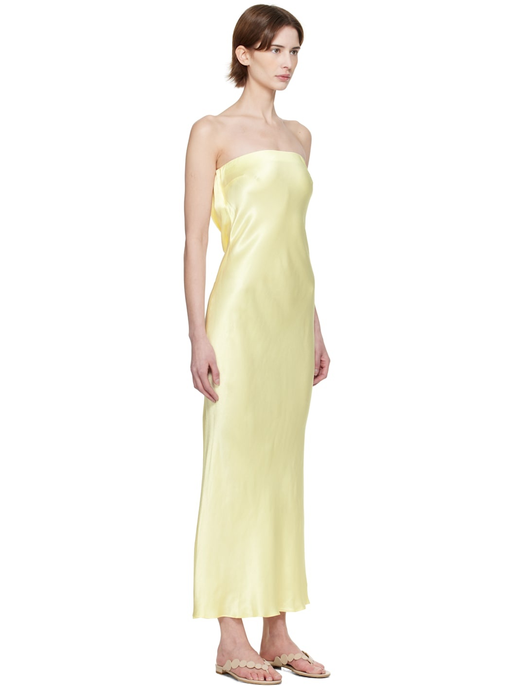 Yellow Moon Dance Strapless Maxi Dress - 2