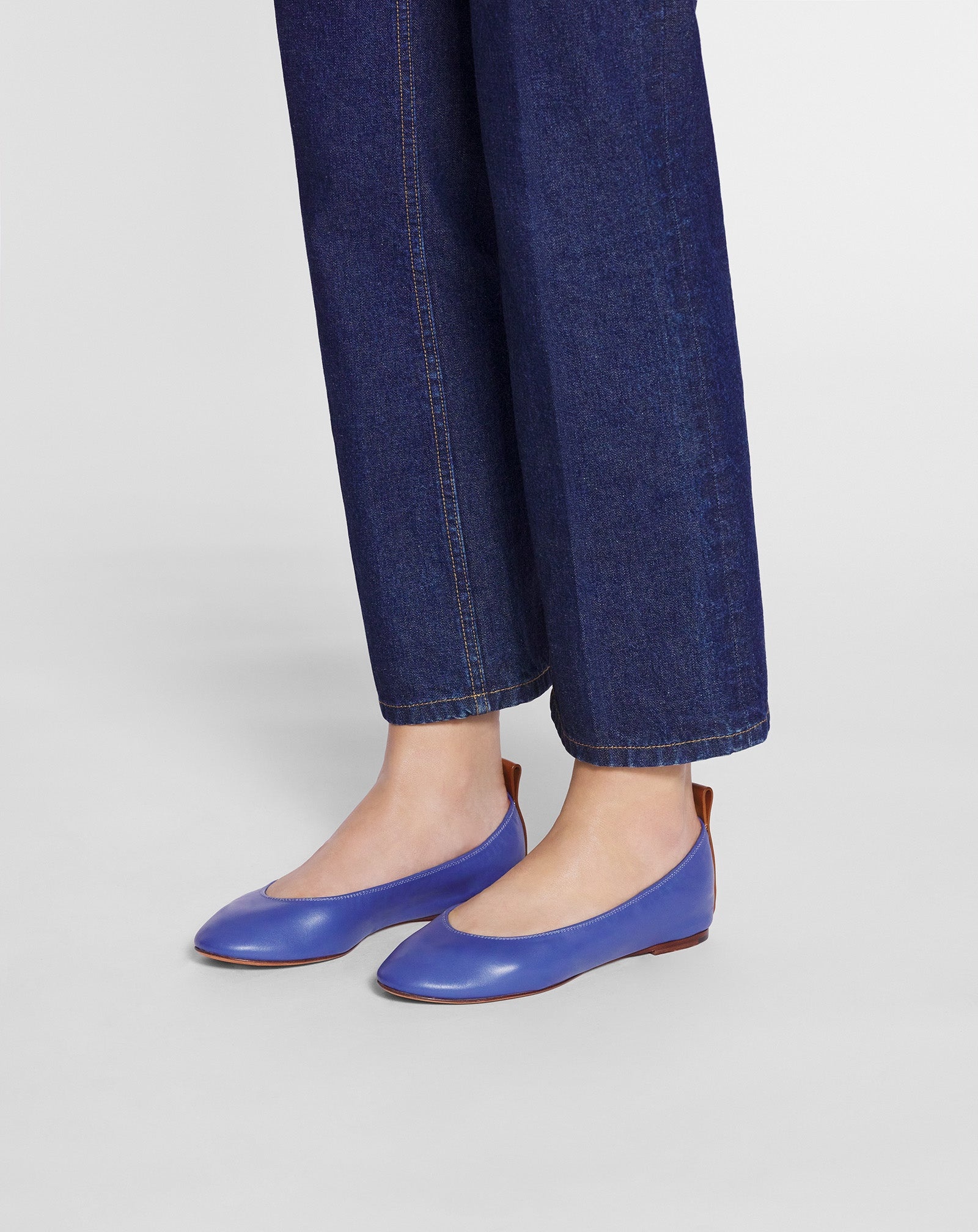THE LEATHER BALLERINA FLAT - 6