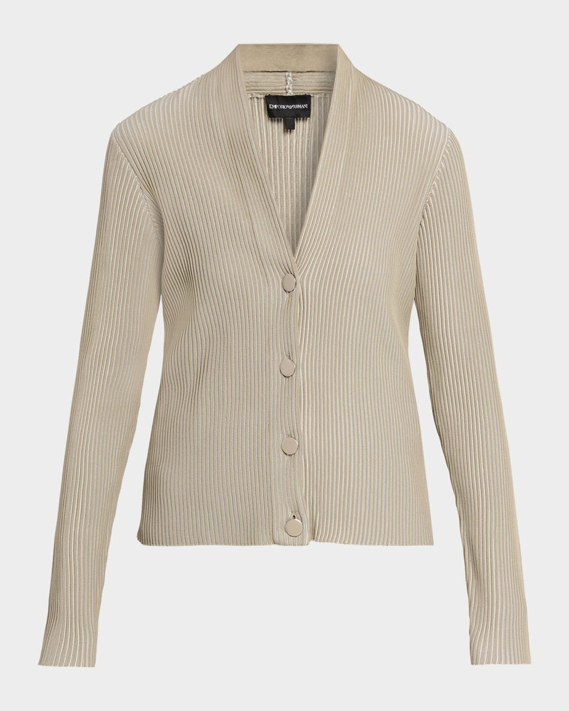 Button-Down Rib Knit Cardigan 1