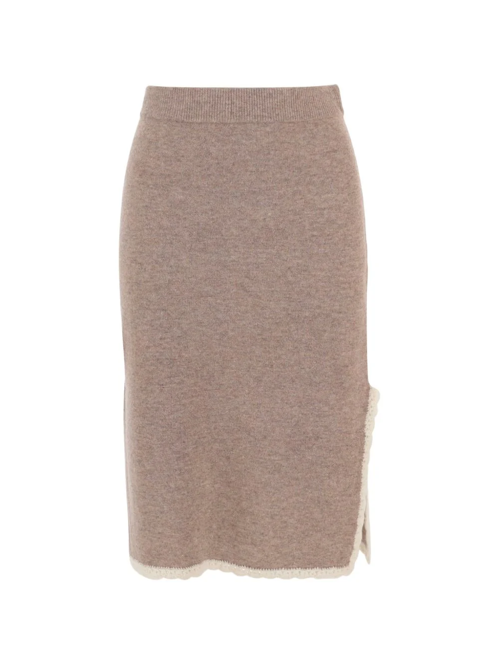 Como crochet-trim knitted midi skirt - 1