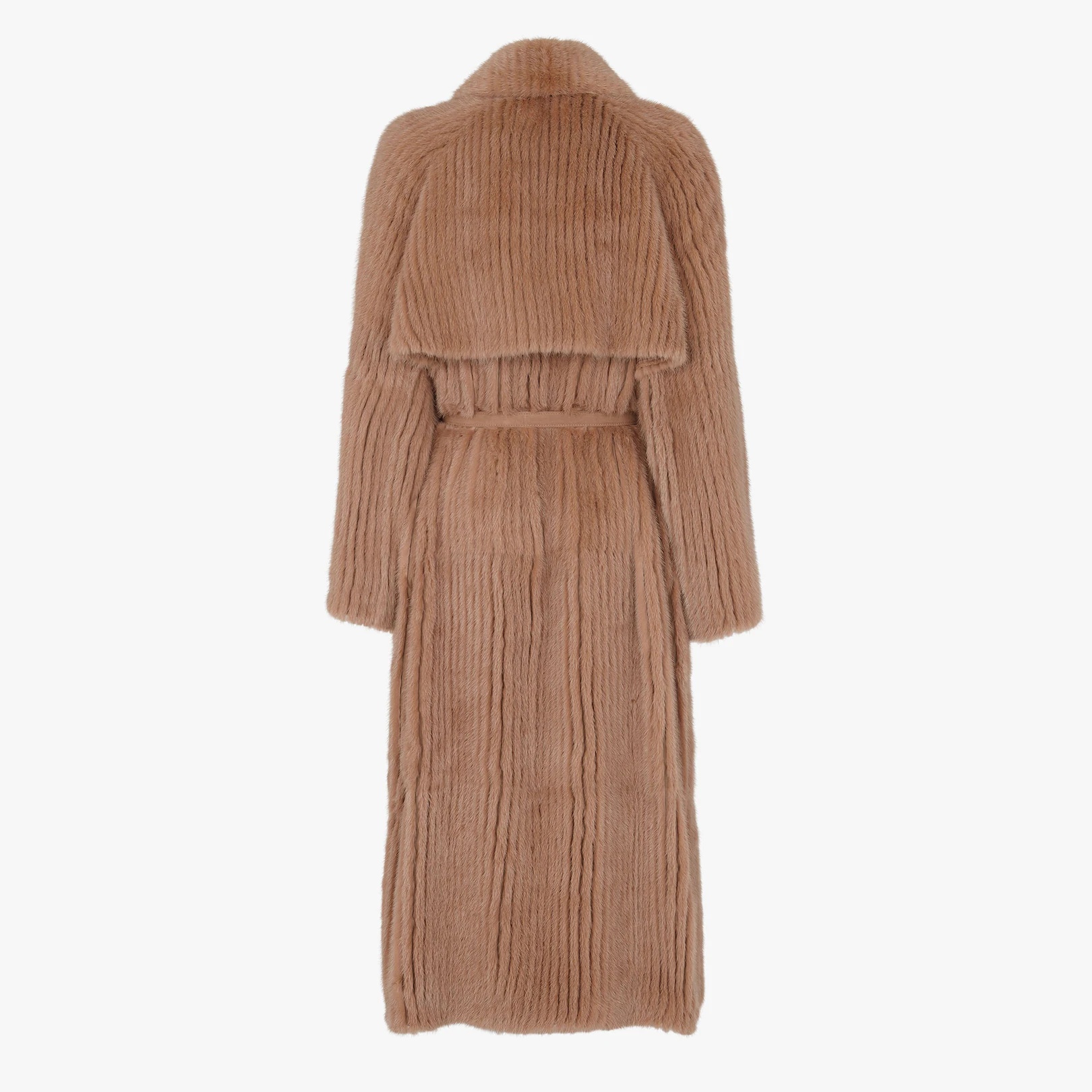 Brown mink trench coat - 2