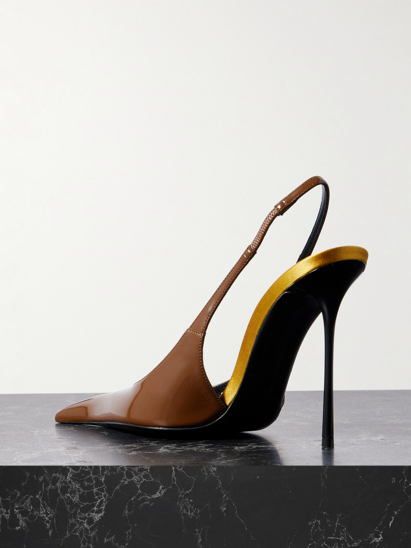 Amalia Patent-leather Slingback Pumps 3