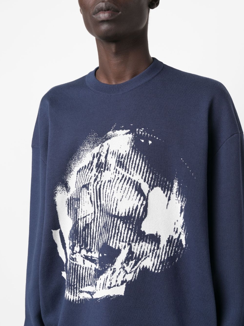 Skull Graffiti jacquard-knit jumper - 5