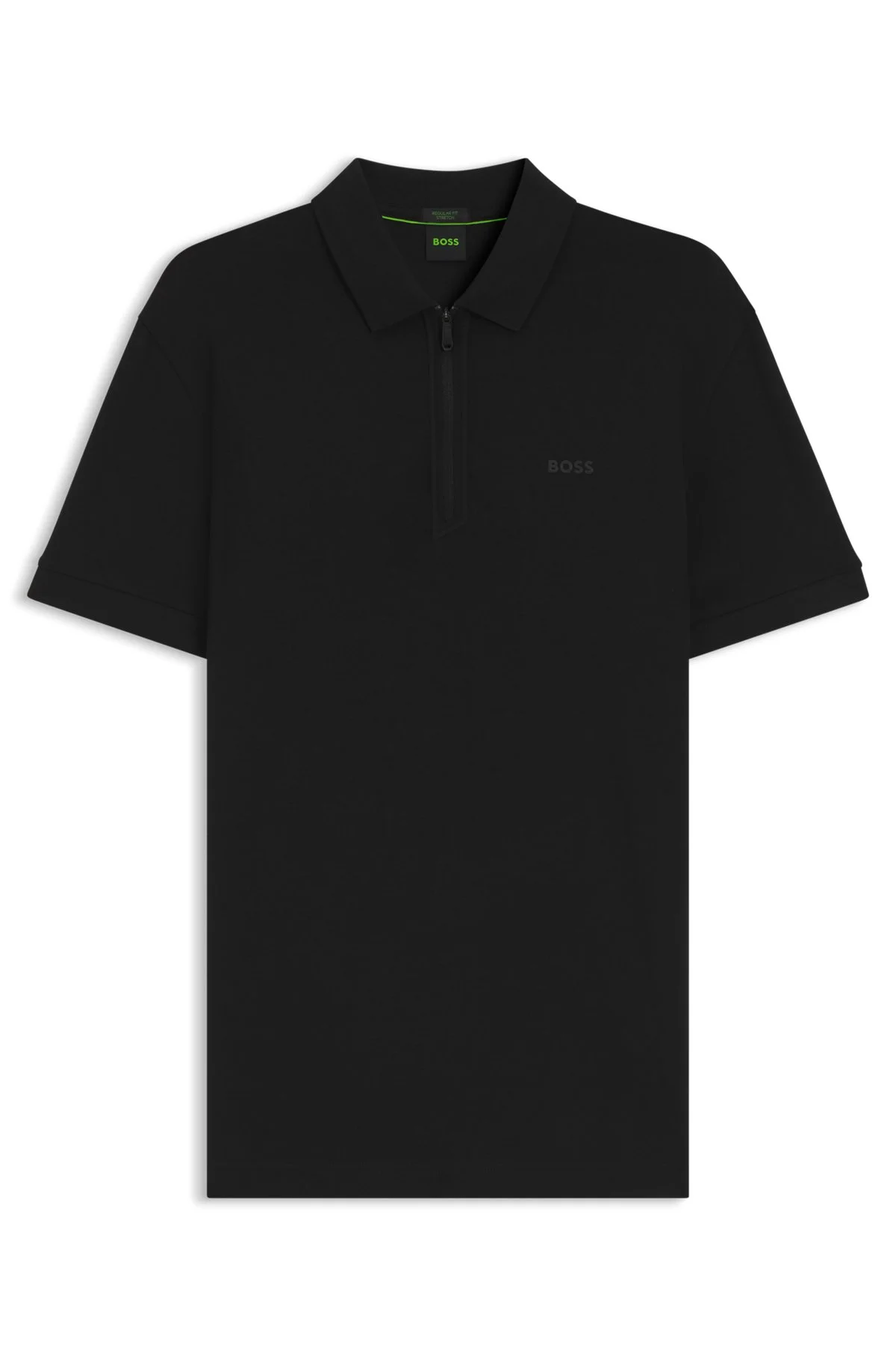 ZIPPER-NECK POLO SHIRT IN COTTON-BLEND JERSEY - 1