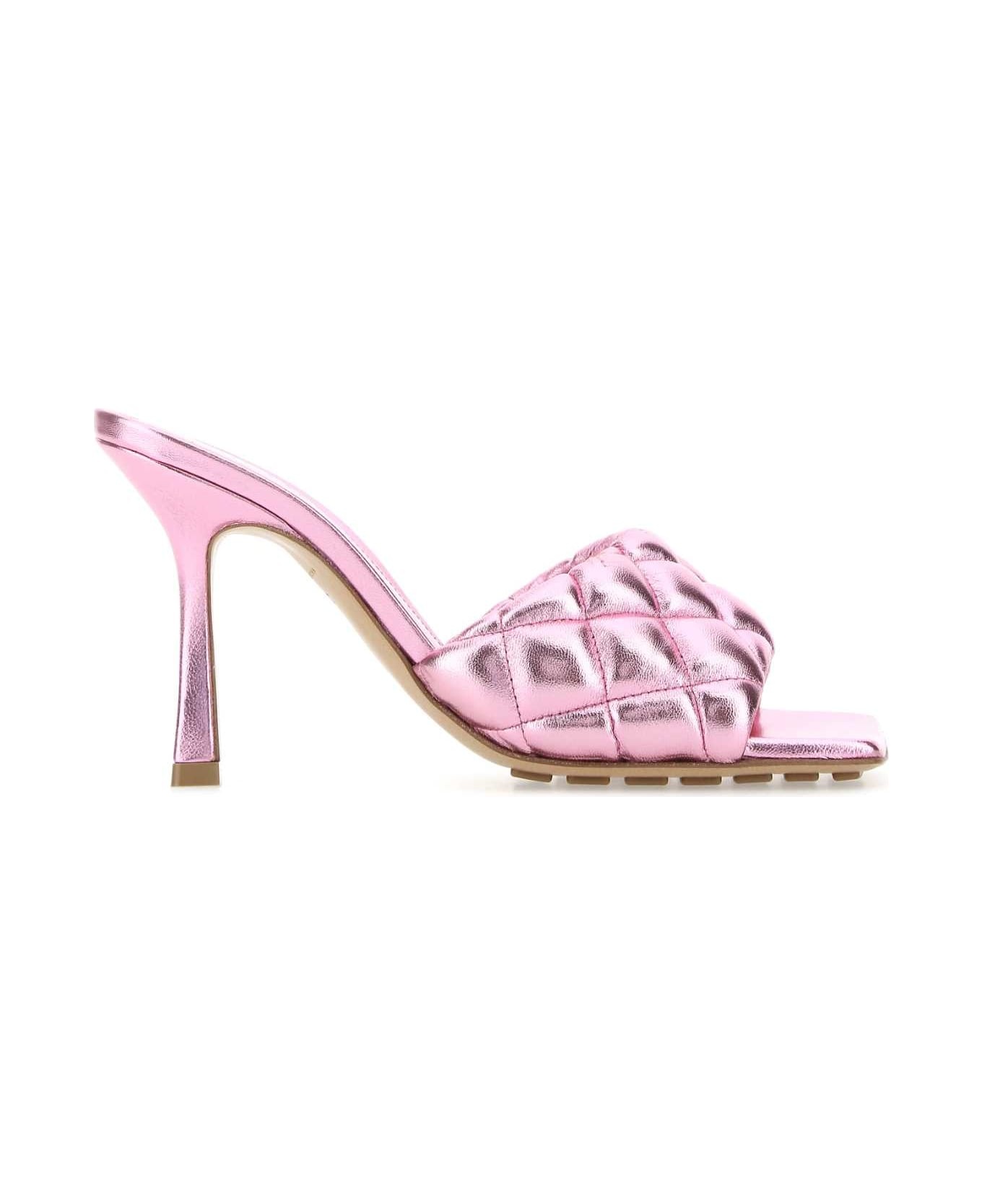 Pink Nappa Leather Padded Sandals - 1