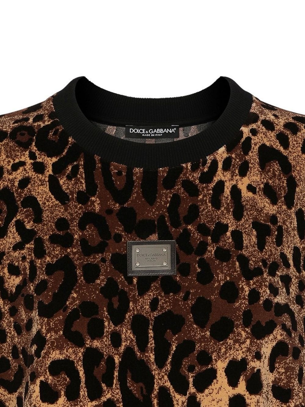 leopard-jacquard chenille jumper - 2