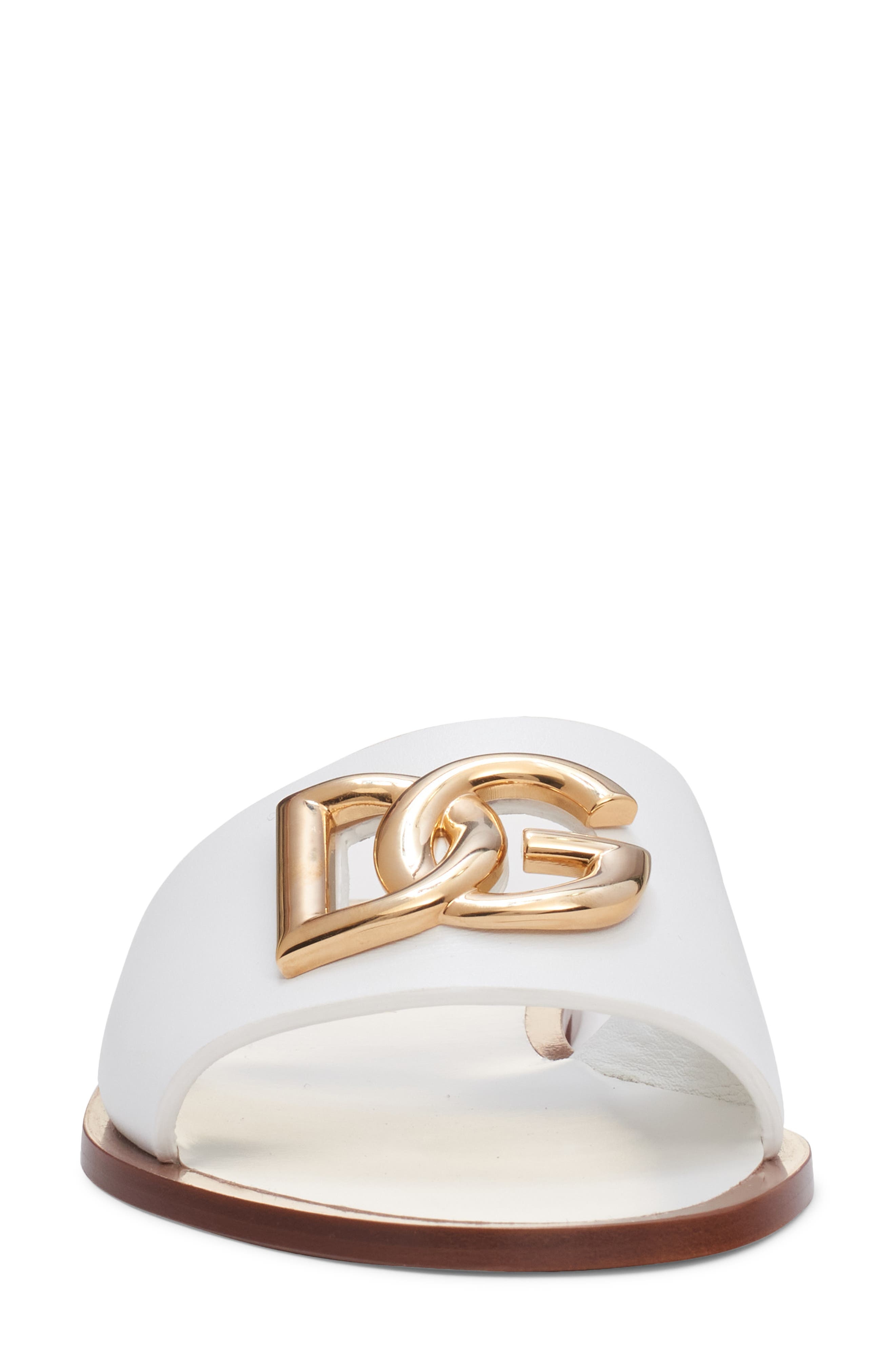 Dolce&Gabbana Capri Slide Sandal in Bianco Ottico at Nordstrom - 4