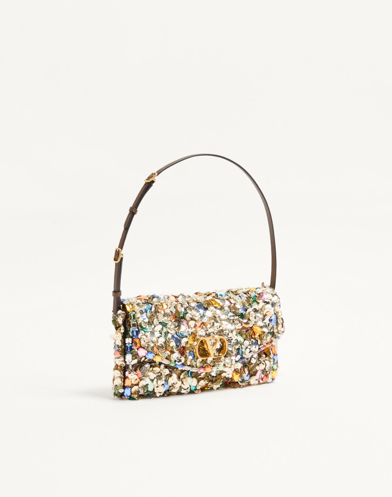 VALENTINO GARAVANI DEVAIN EMBROIDERED SMALL SHOULDER BAG 3