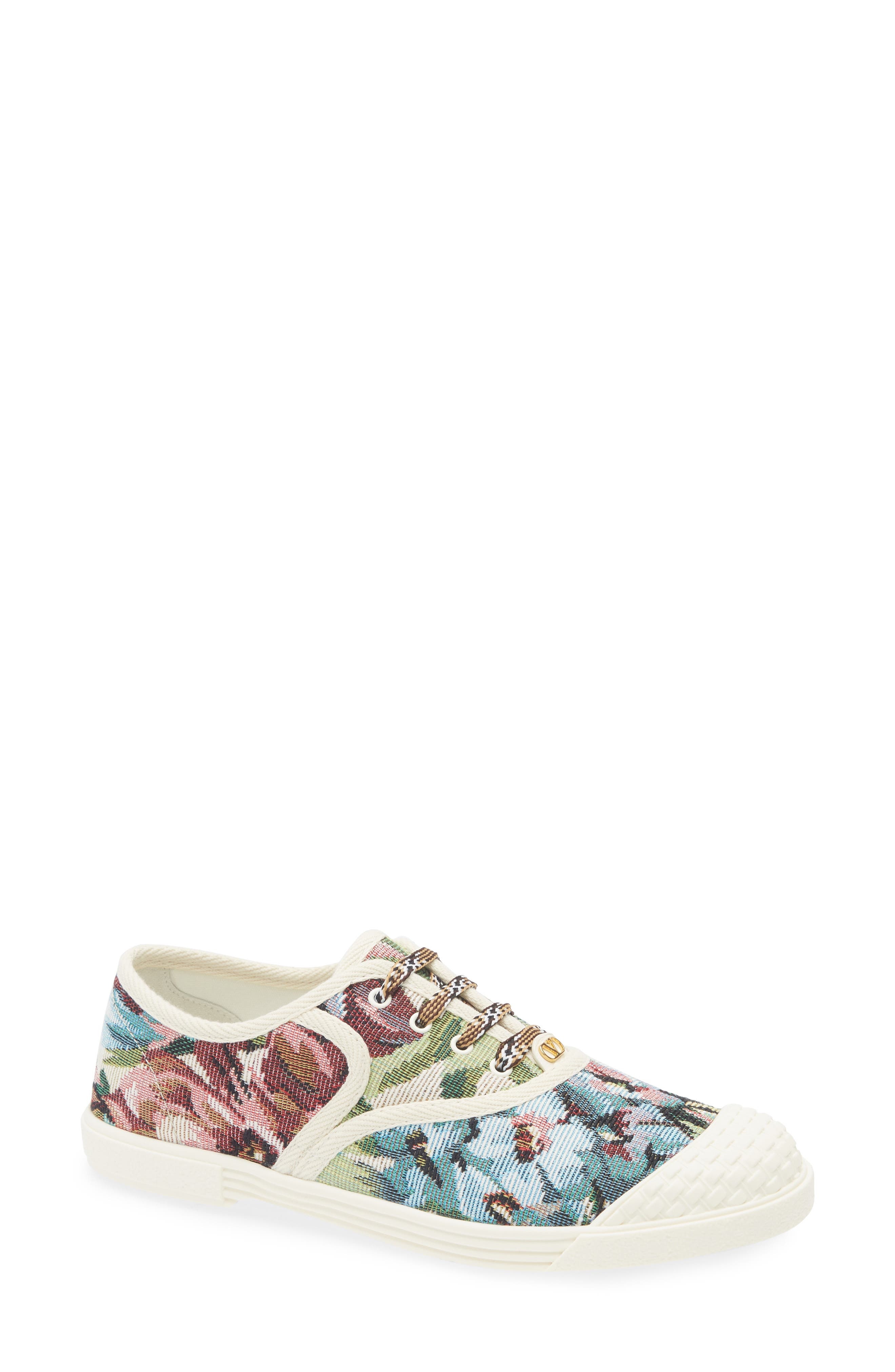 Valentino Garavani Bay by Bay Low Top Sneaker in Floral Multi at Nordstrom - 1