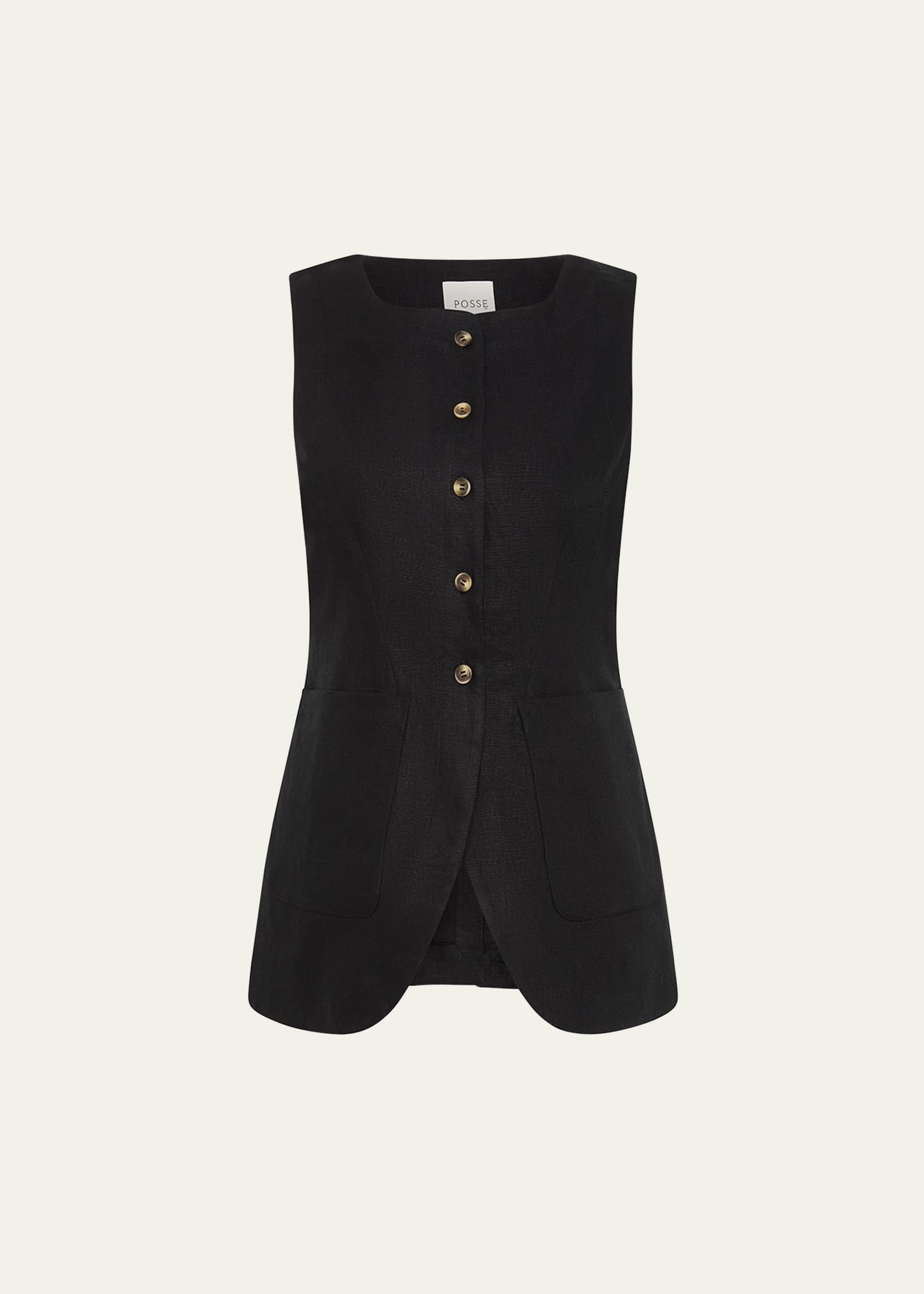 Emma Linen Vest - 1