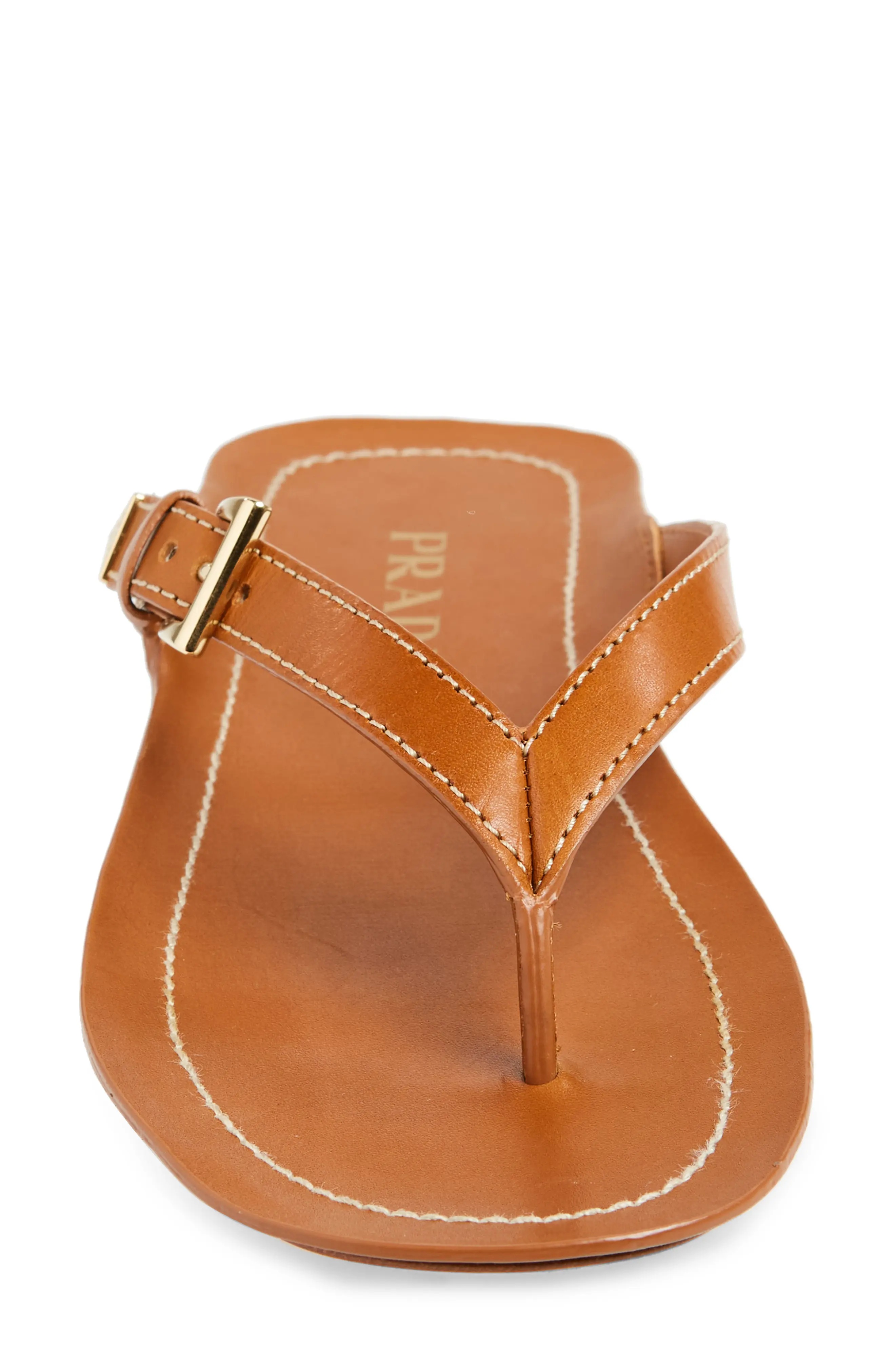 Buckle Leather Flip Flop - 4