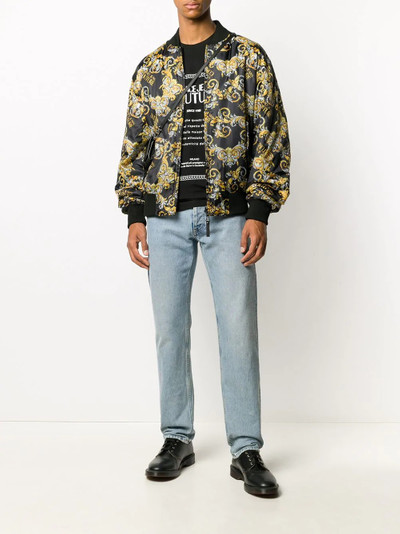 VERSACE JEANS COUTURE baroque print bomber jacket outlook