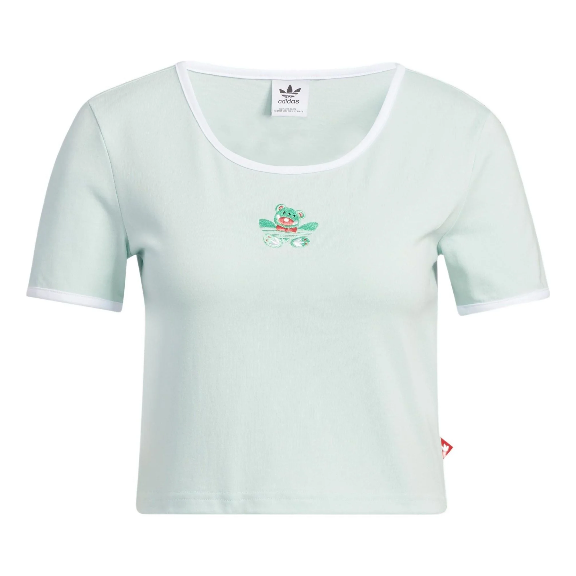 (WMNS) adidas Y2K Short T-Shirt Asia Sizing 'Green White' HR6911 - 1