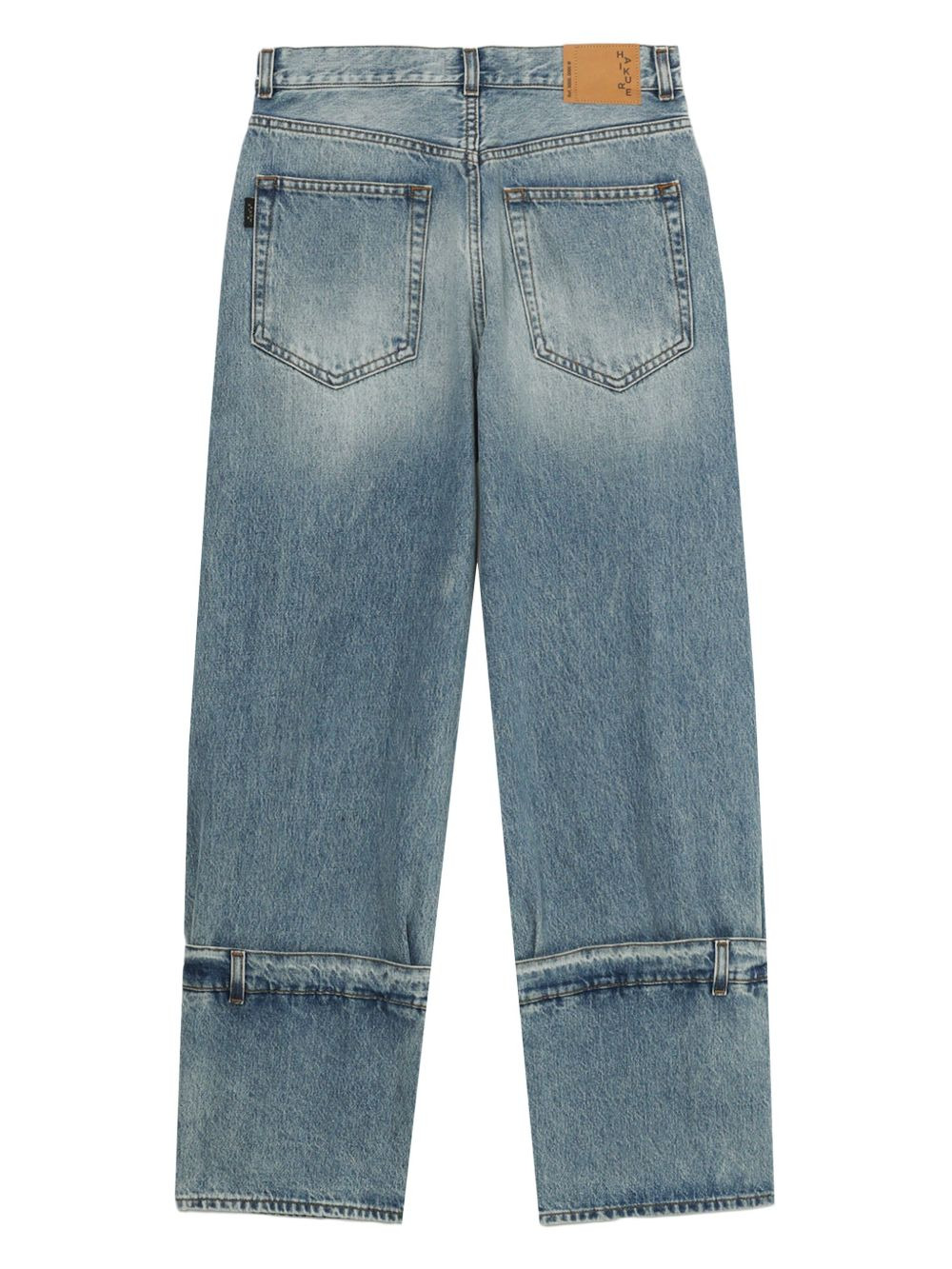 logo-patch straight jeans - 6