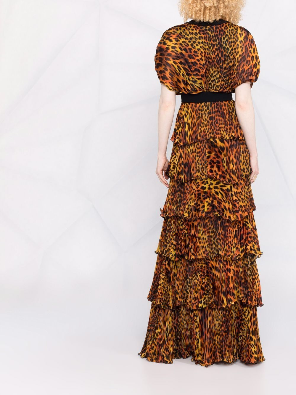 leopard-print long evening dress - 4