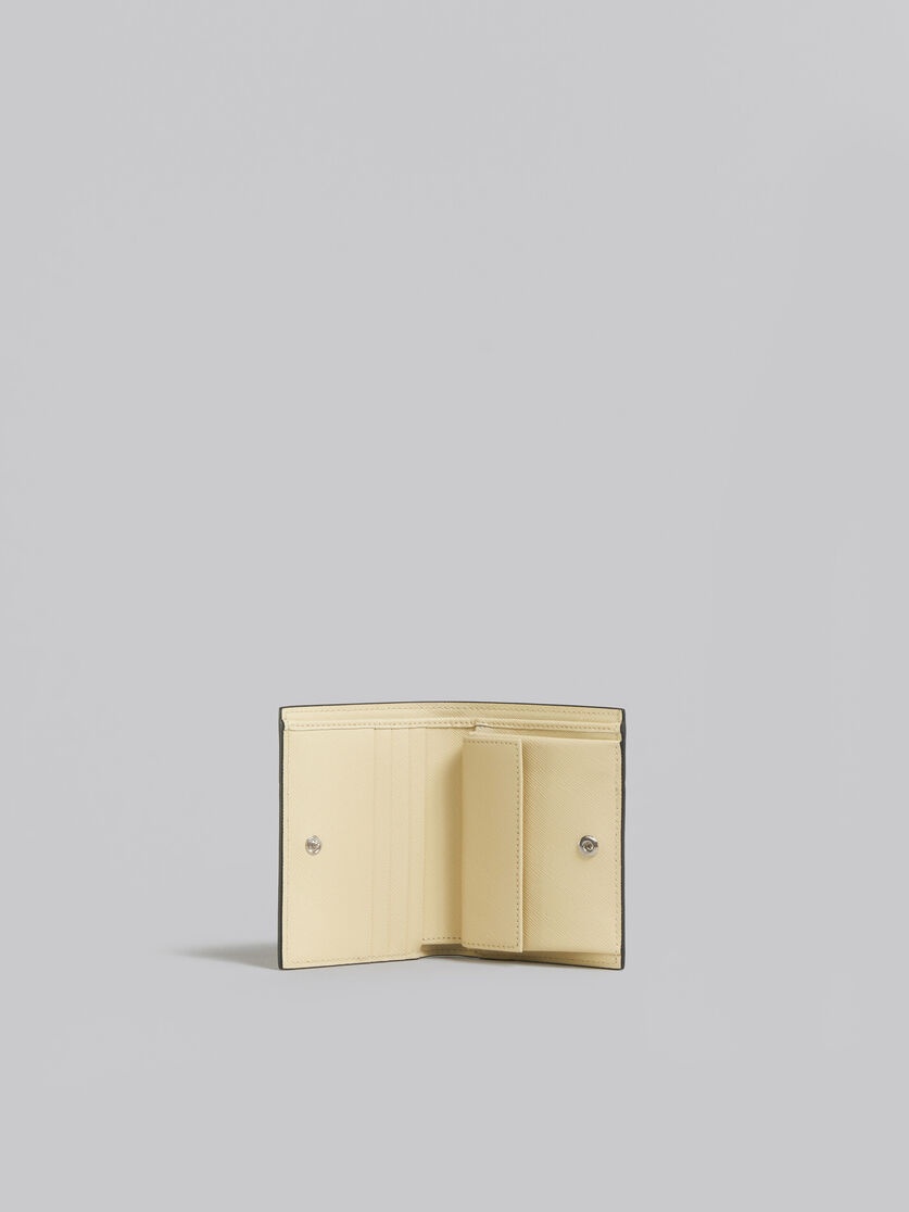 BEIGE SAFFIANO LEATHER BI-FOLD WALLET - 2