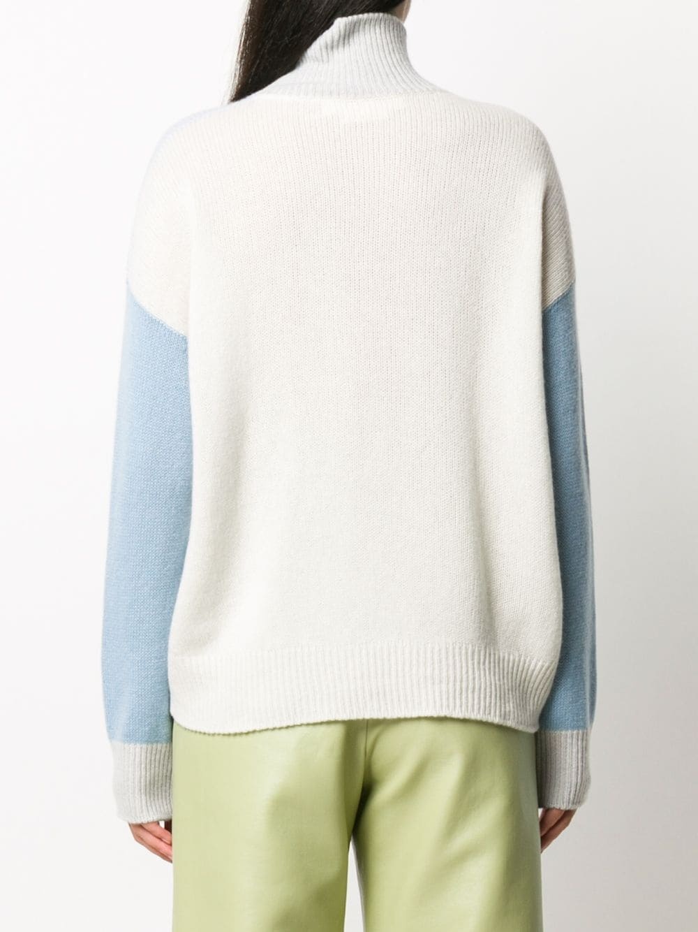 colour-block turtleneck jumper - 4