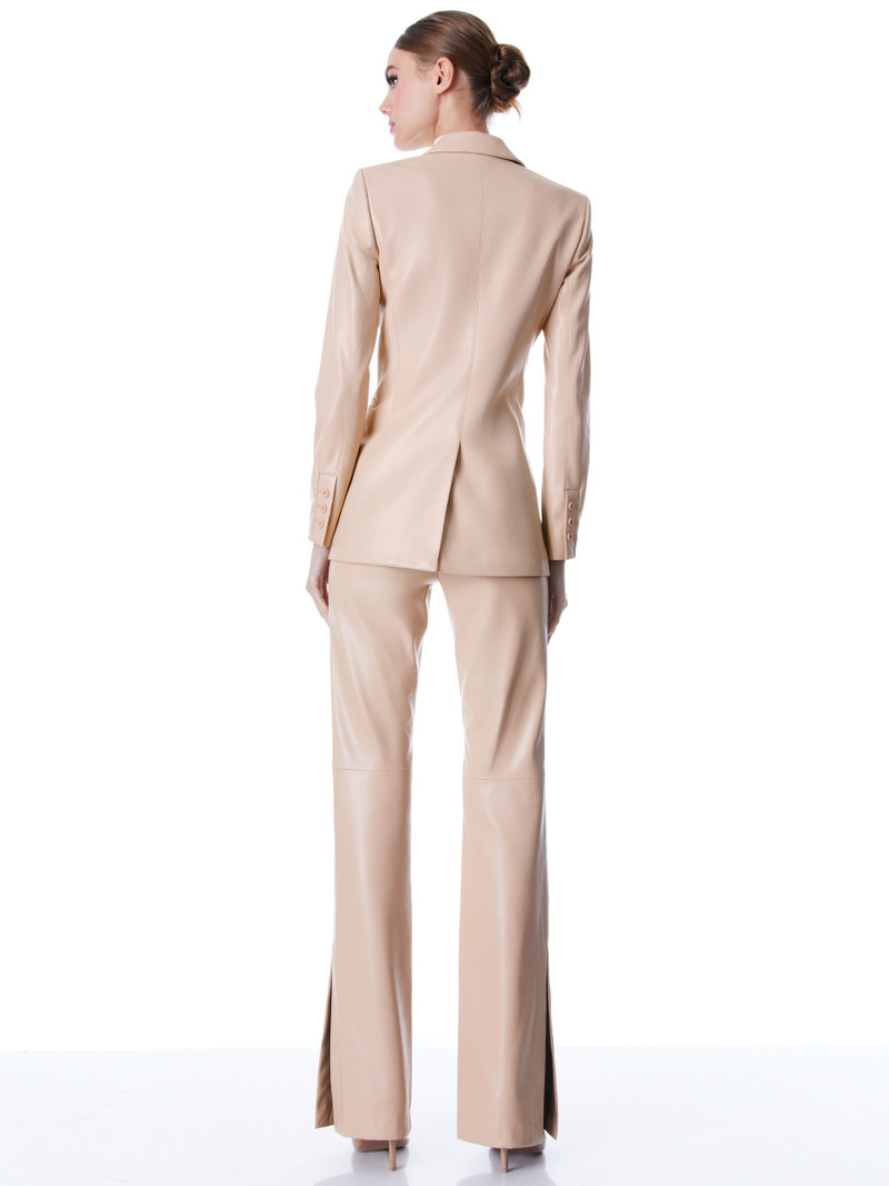 BREANN VEGAN LEATHER FITTED BLAZER 3
