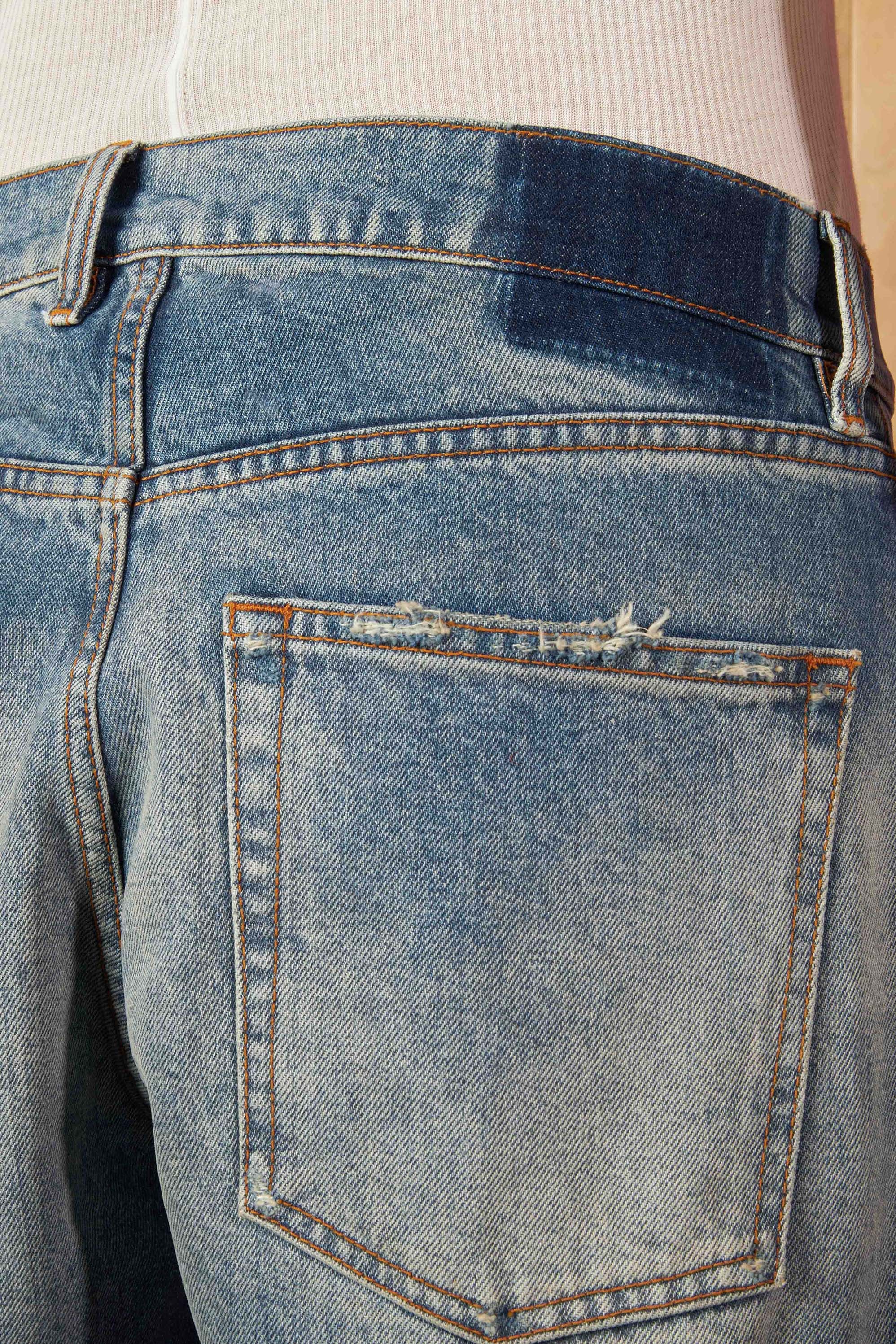 Stone-Washed Loose Jeans - 3