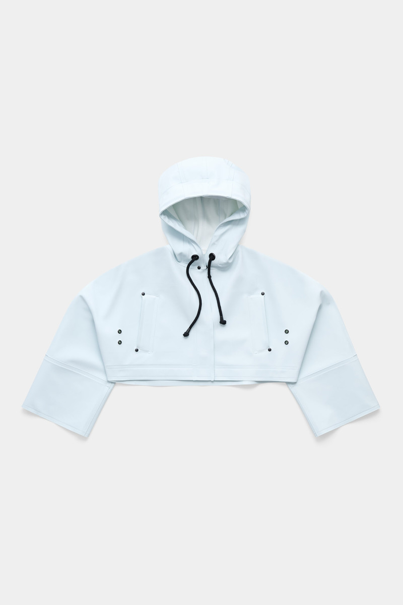 Lilla Tre Cropped Raincoat Frost Grey 6
