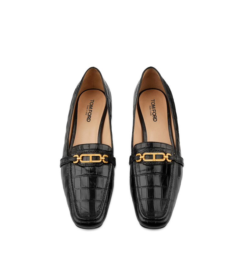 STAMPED CROCODILE LEATHER WHITNEY LOAFER 4