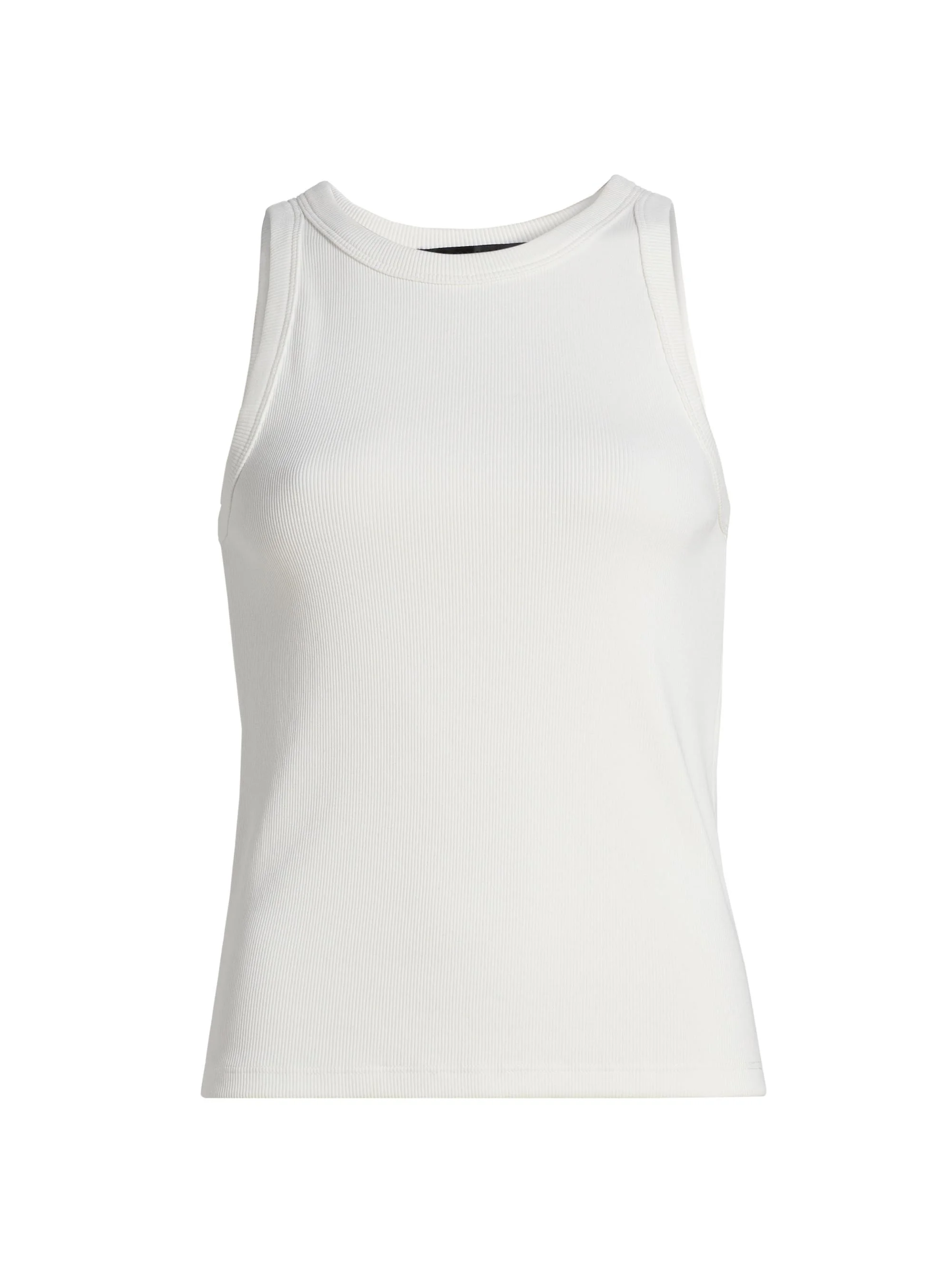 Women's Rib-Knit Cotton Tank - Ivory - 1