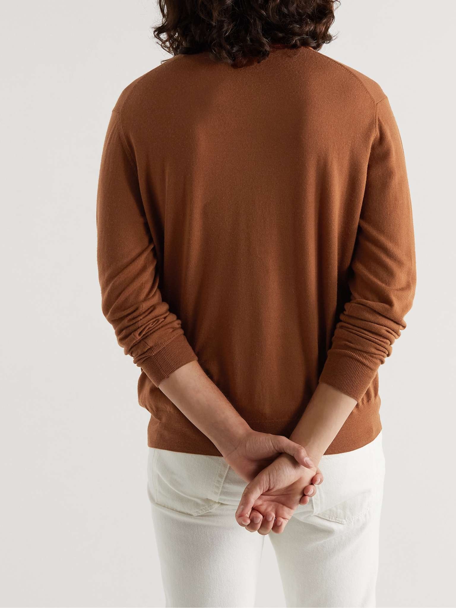 Logo-Appliquéd Merino Wool Rollneck Sweater - 4