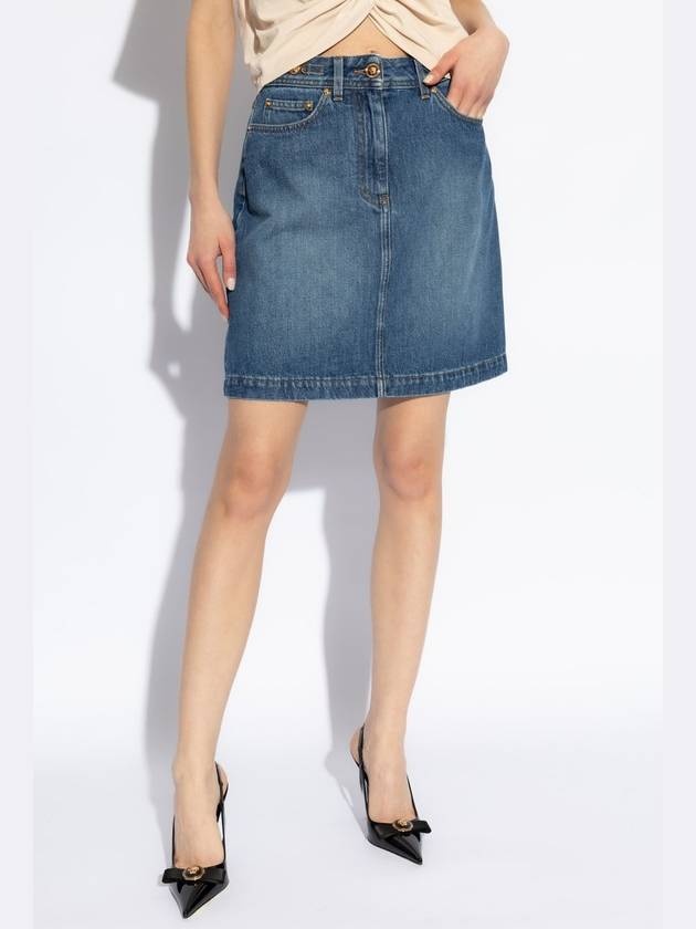 Versace Denim Skirt, Women's, Blue - 3