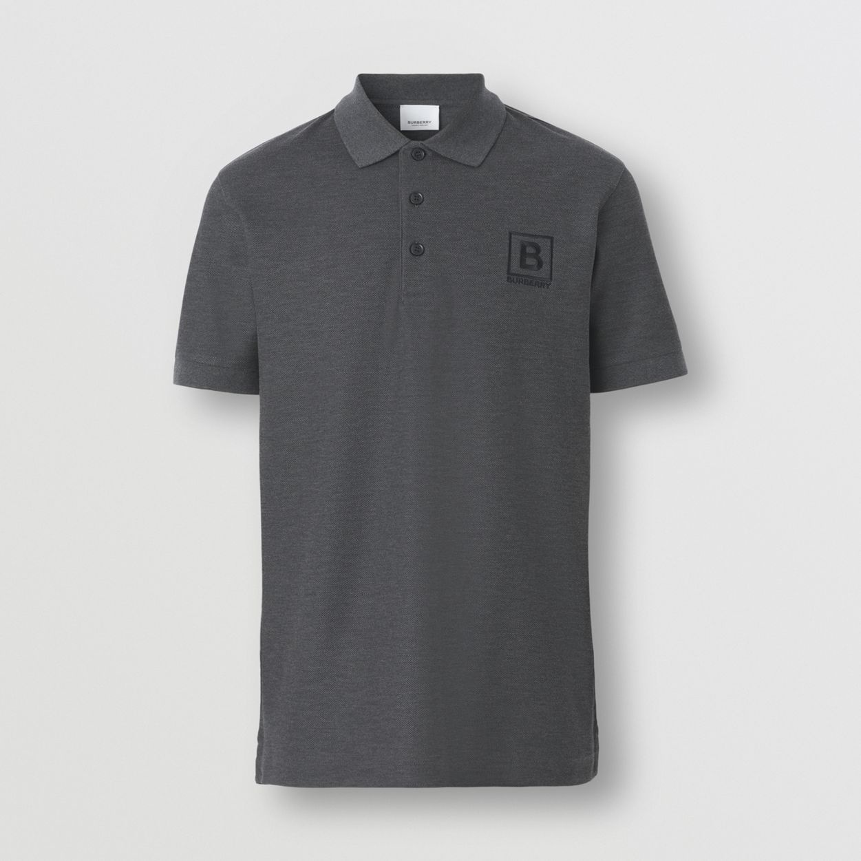 Letter Graphic Cotton Piqué Polo Shirt - 2