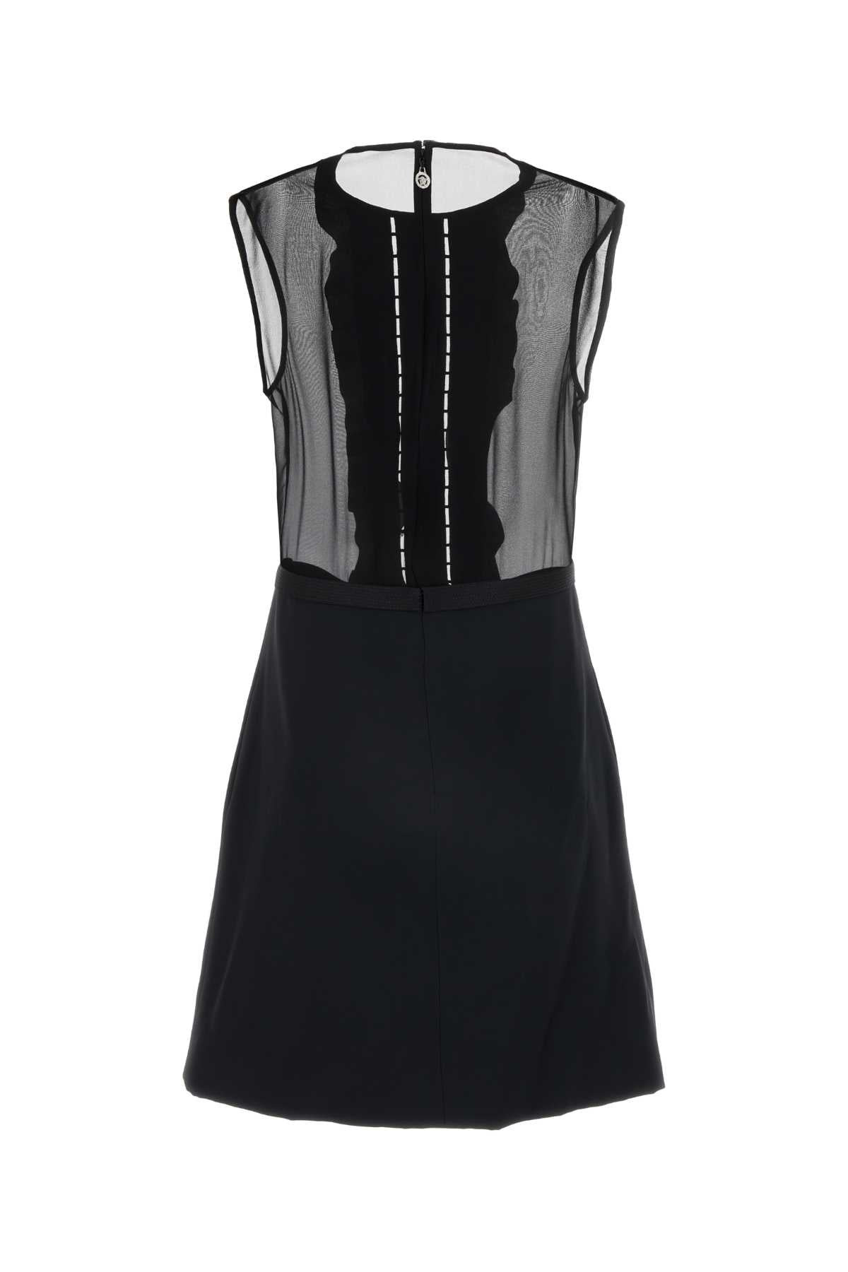 Versace Women Black Georgette Mini Dress - 2