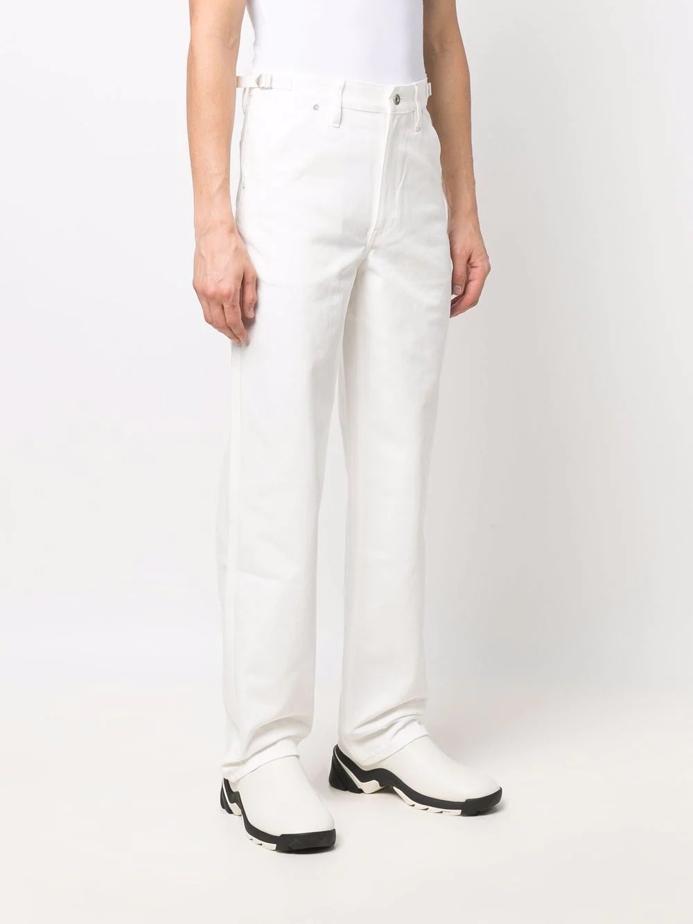 high-rise straight-leg trousers - 3