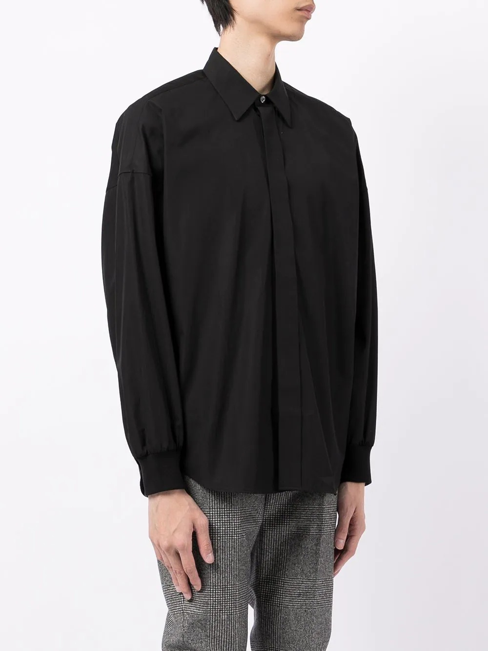 drop-shoulder long-sleeve shirt - 3