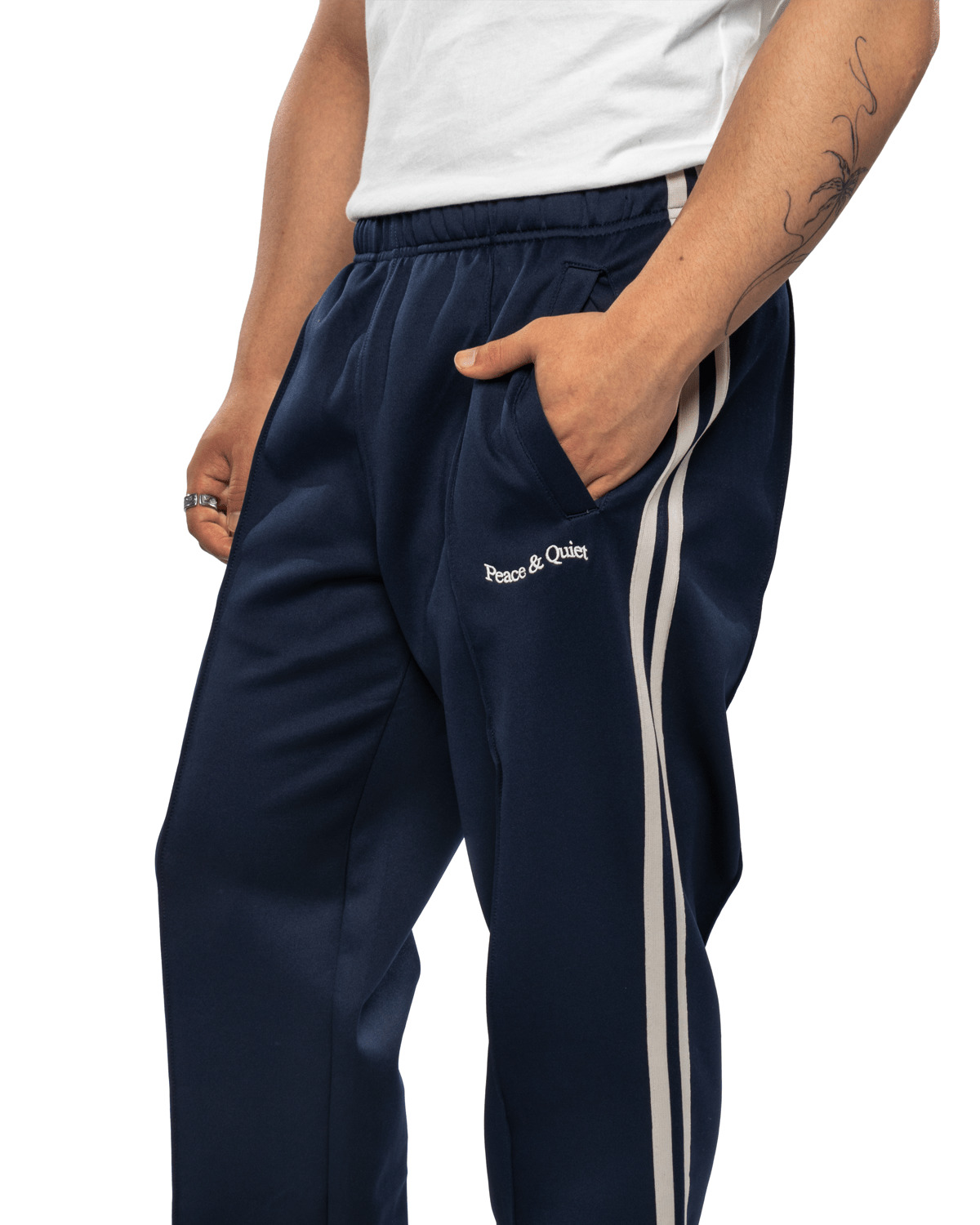 Wordmark Track Pants Navy - 4