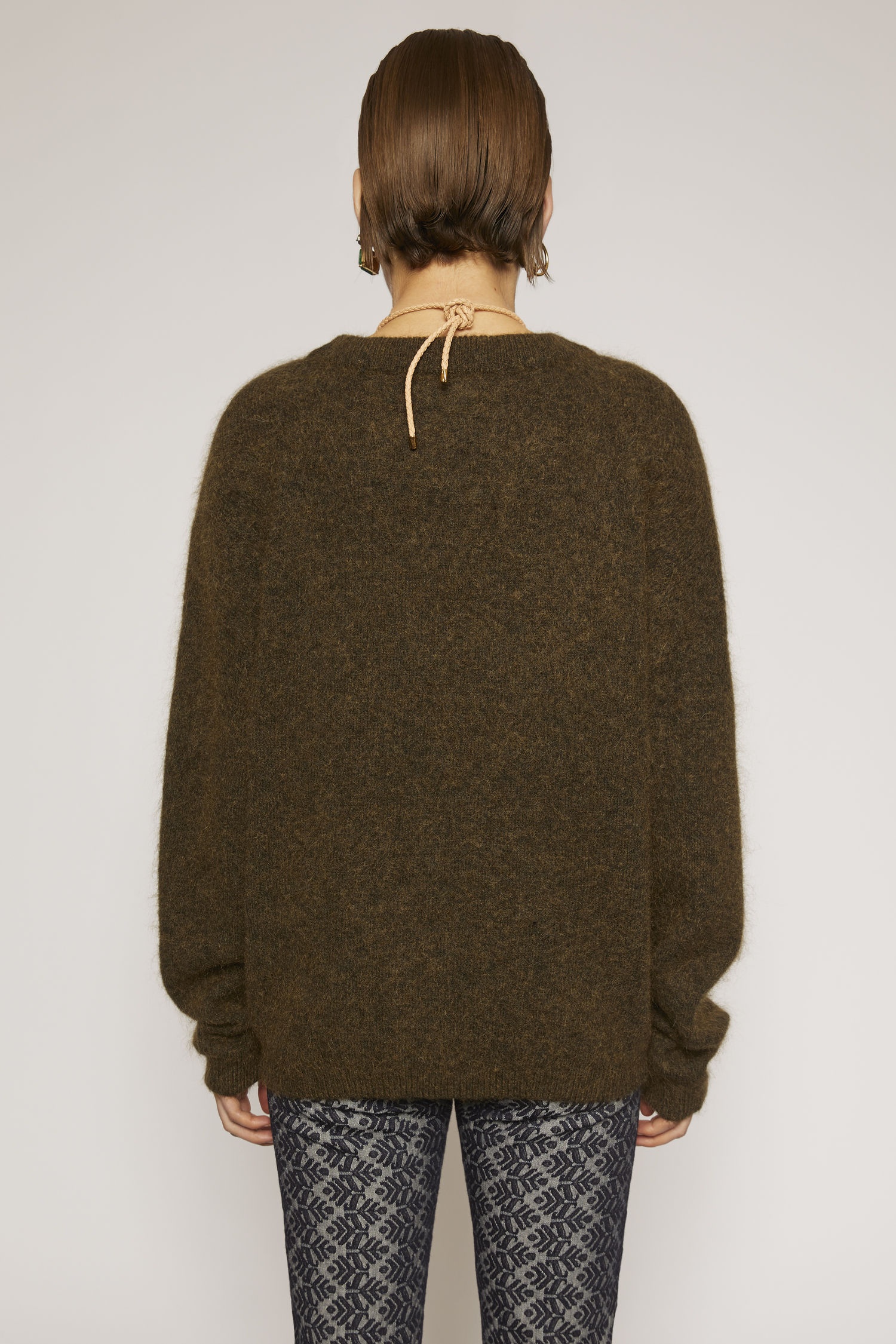 Oversized sweater olive green - 3